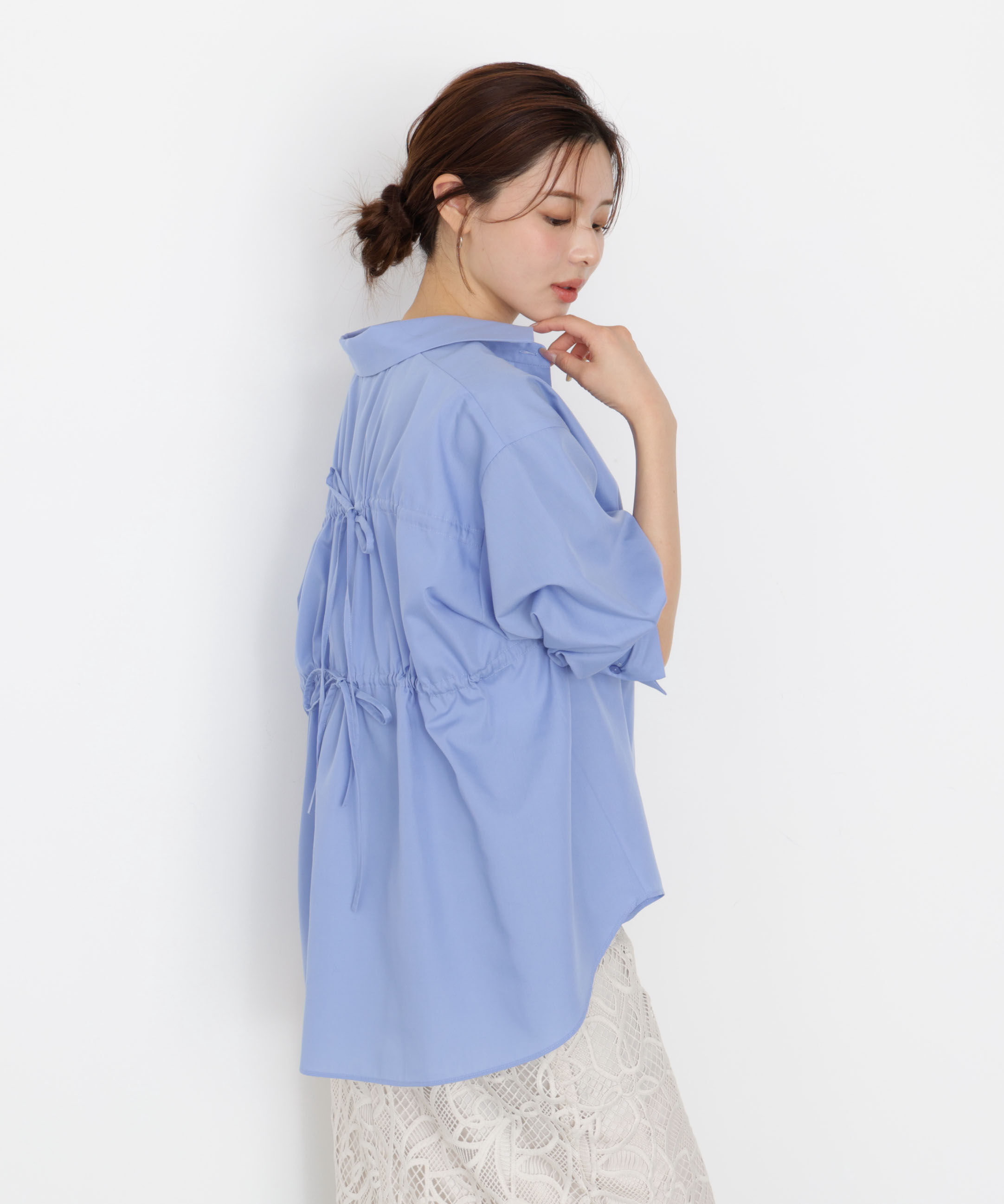 PROPORTION BODY DRESSING「＜ウォッシャブル＞バックリボンシャツ 25AW」|シャツ・ブラウス|