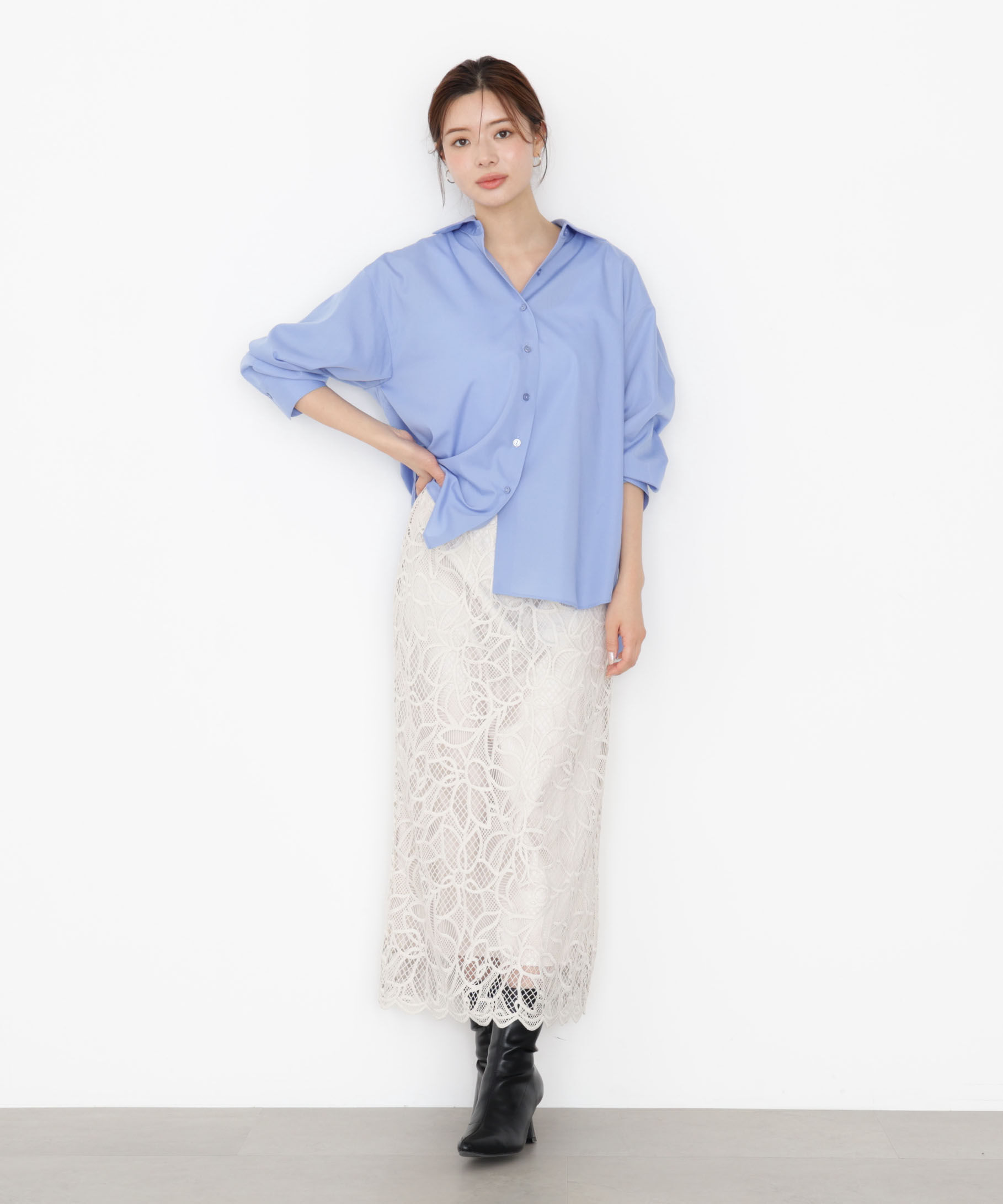 PROPORTION BODY DRESSING「＜ウォッシャブル＞バックリボンシャツ 25AW」|シャツ・ブラウス|