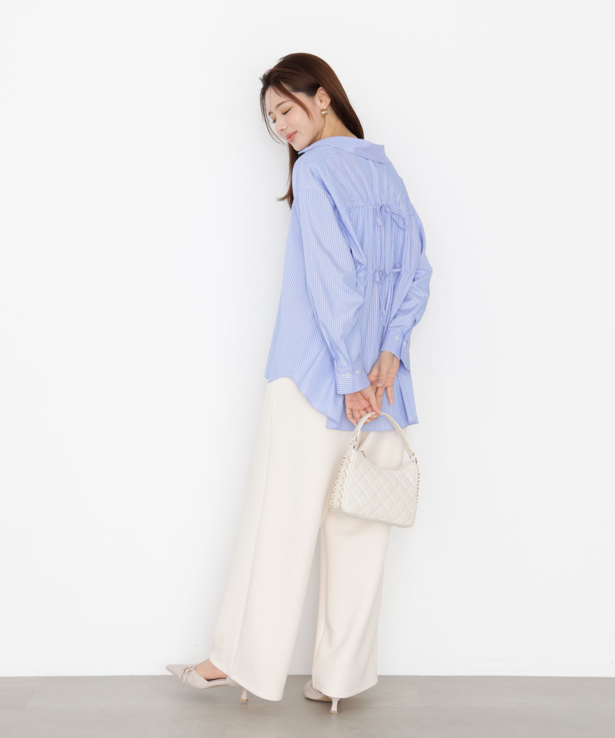 PROPORTION BODY DRESSING「＜ウォッシャブル＞バックリボンシャツ 25AW」|シャツ・ブラウス|