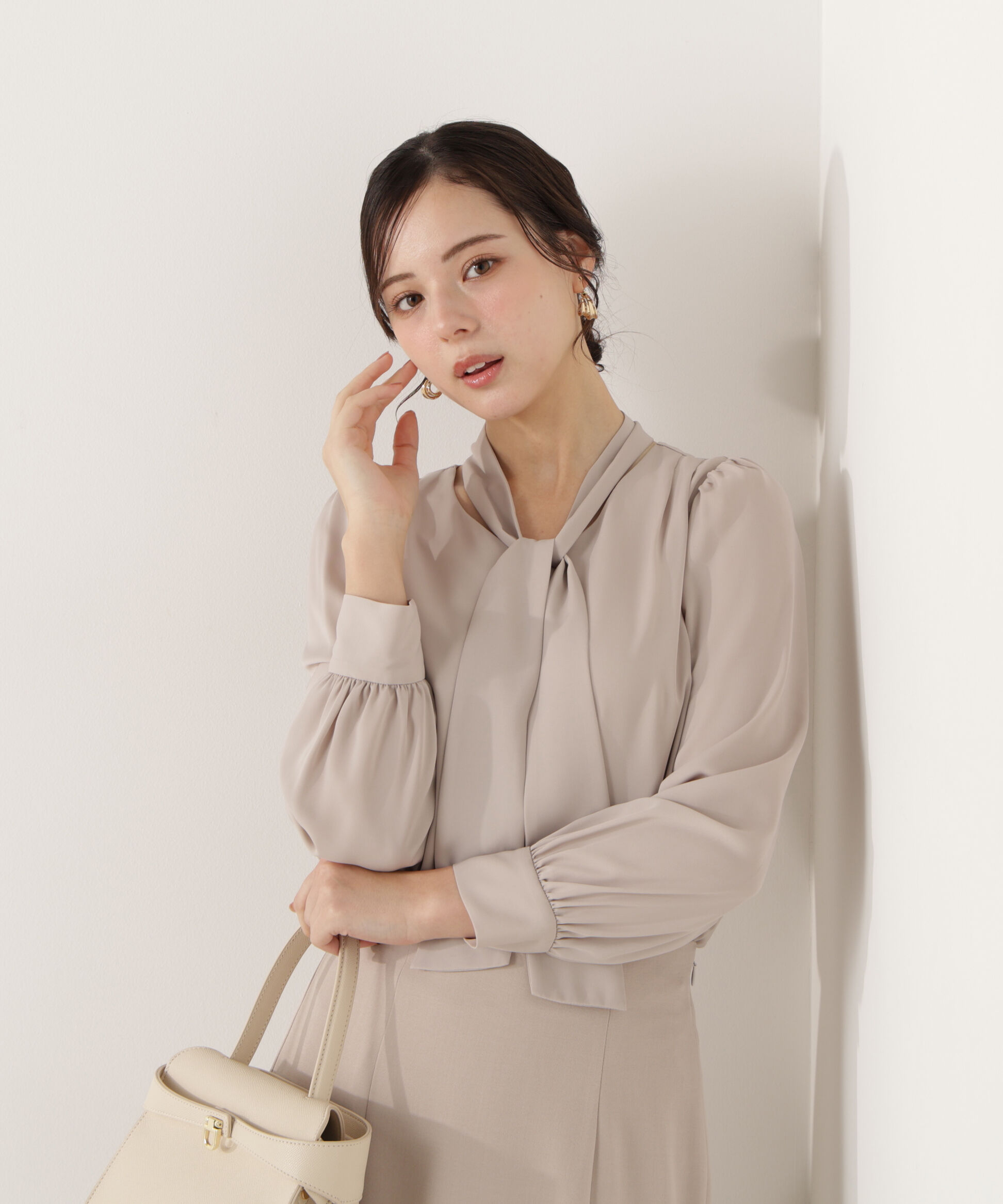 PROPORTION BODY DRESSING「＜ウォッシャブル＞2wayリボンタック付きブラウス」|シャツ・ブラウス|