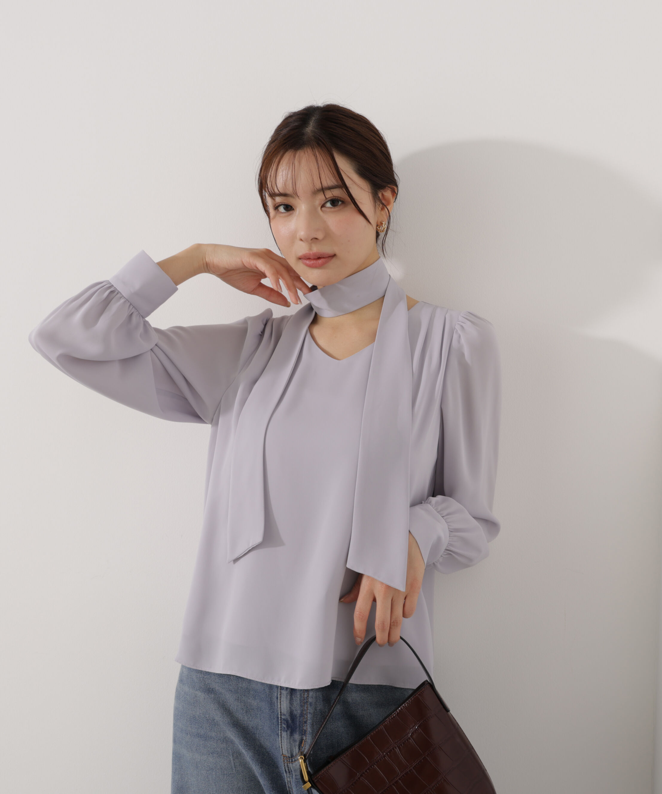 PROPORTION BODY DRESSING「＜ウォッシャブル＞2wayリボンタック付きブラウス」|シャツ・ブラウス|