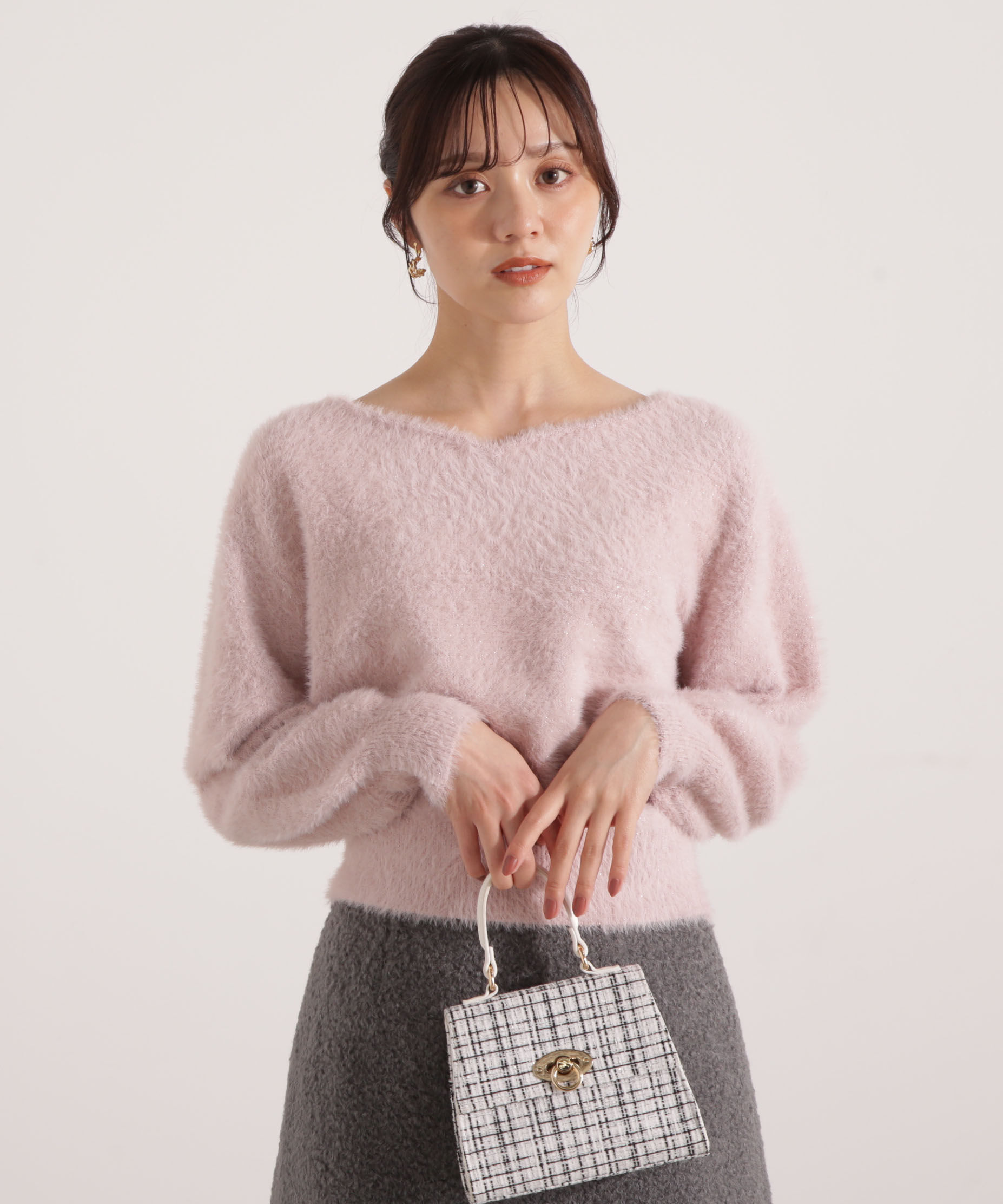 PROPORTION BODY DRESSING「ミニシャギーハートネックニット 25AW」|ニット・セーター|