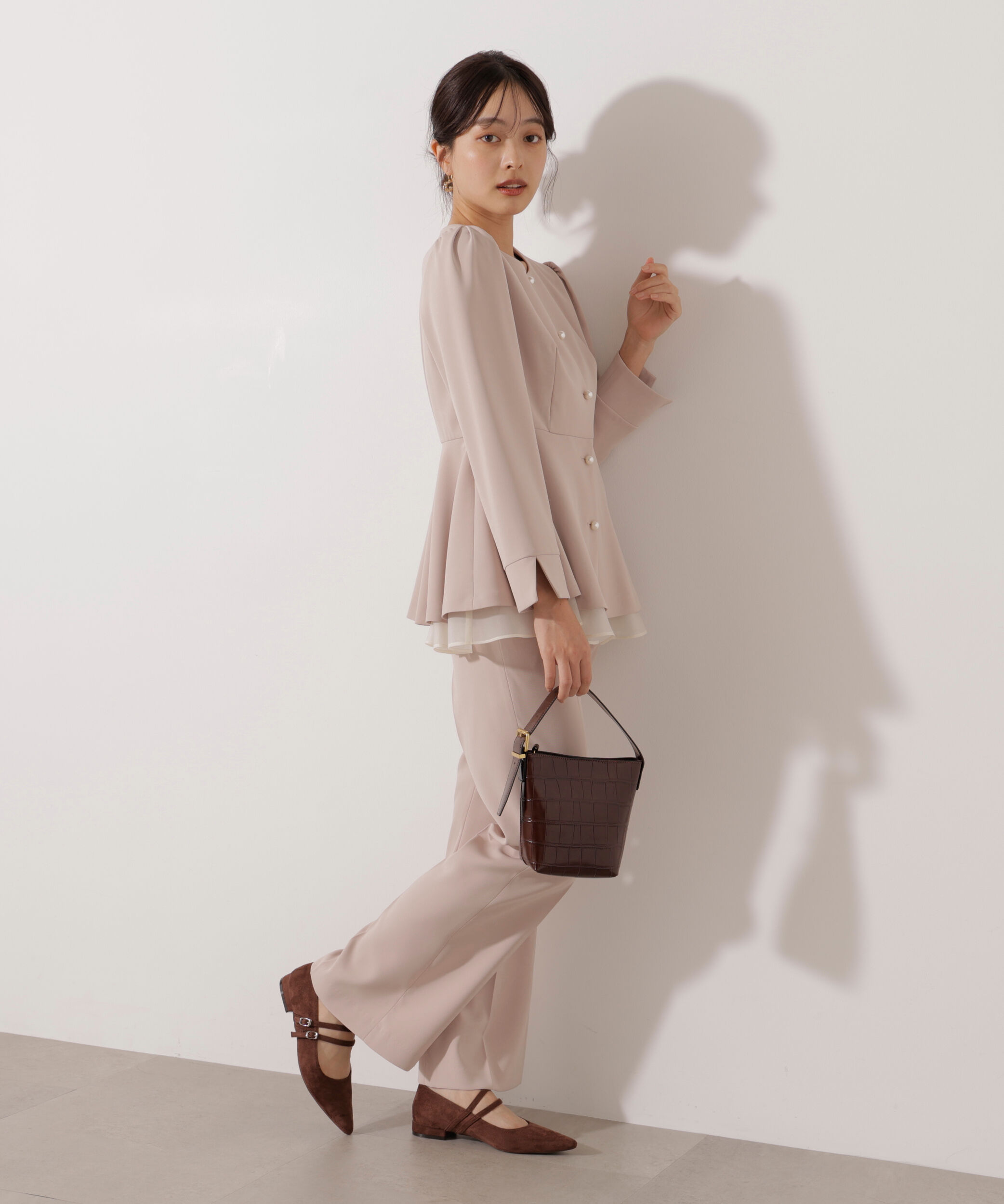 PROPORTION BODY DRESSING「＜セットアップ対応＞ペプラムジャケット」|ブルゾン・スタジャン|