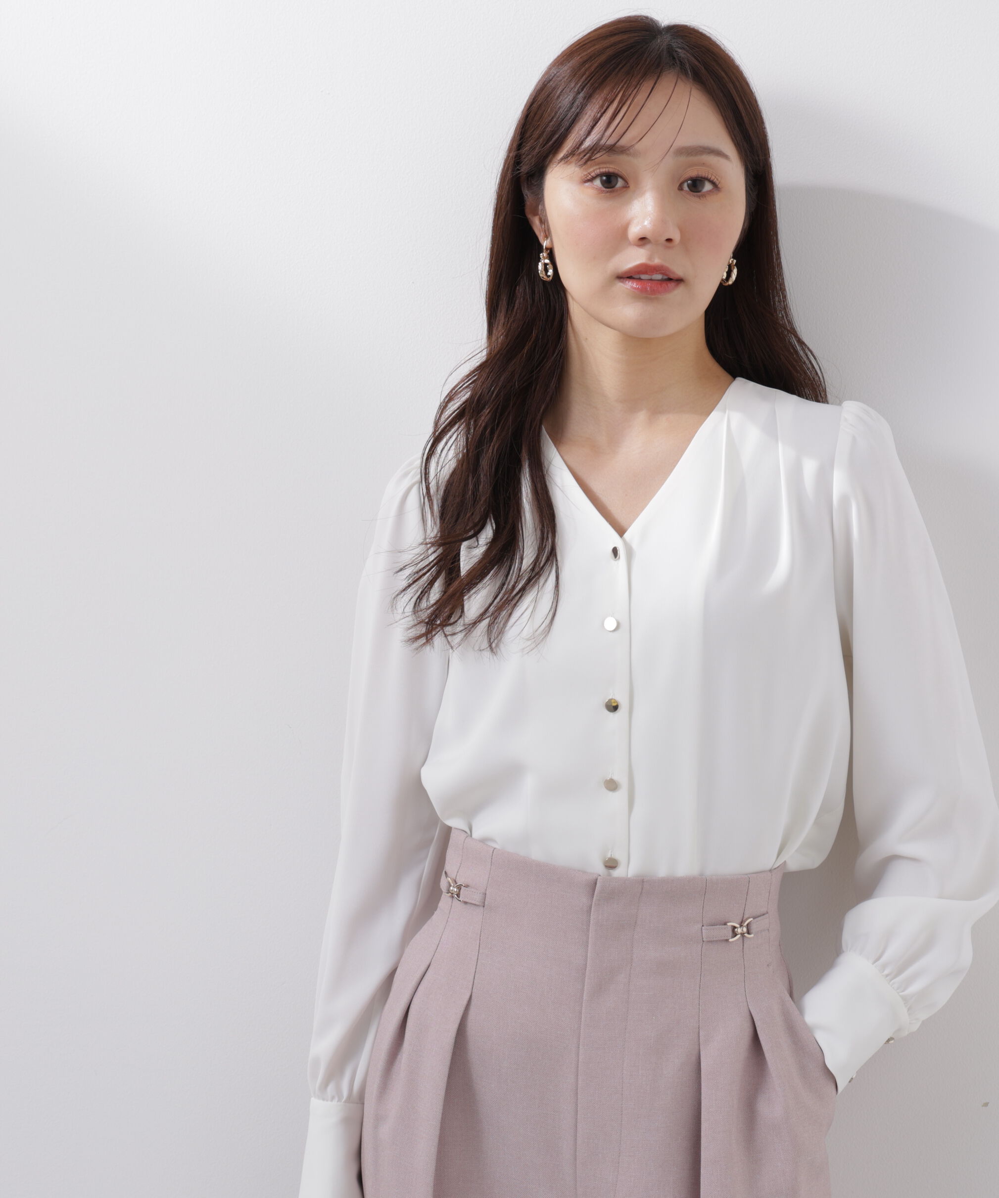 PROPORTION BODY DRESSING「キラ釦タックブラウス　26SS」|シャツ・ブラウス|