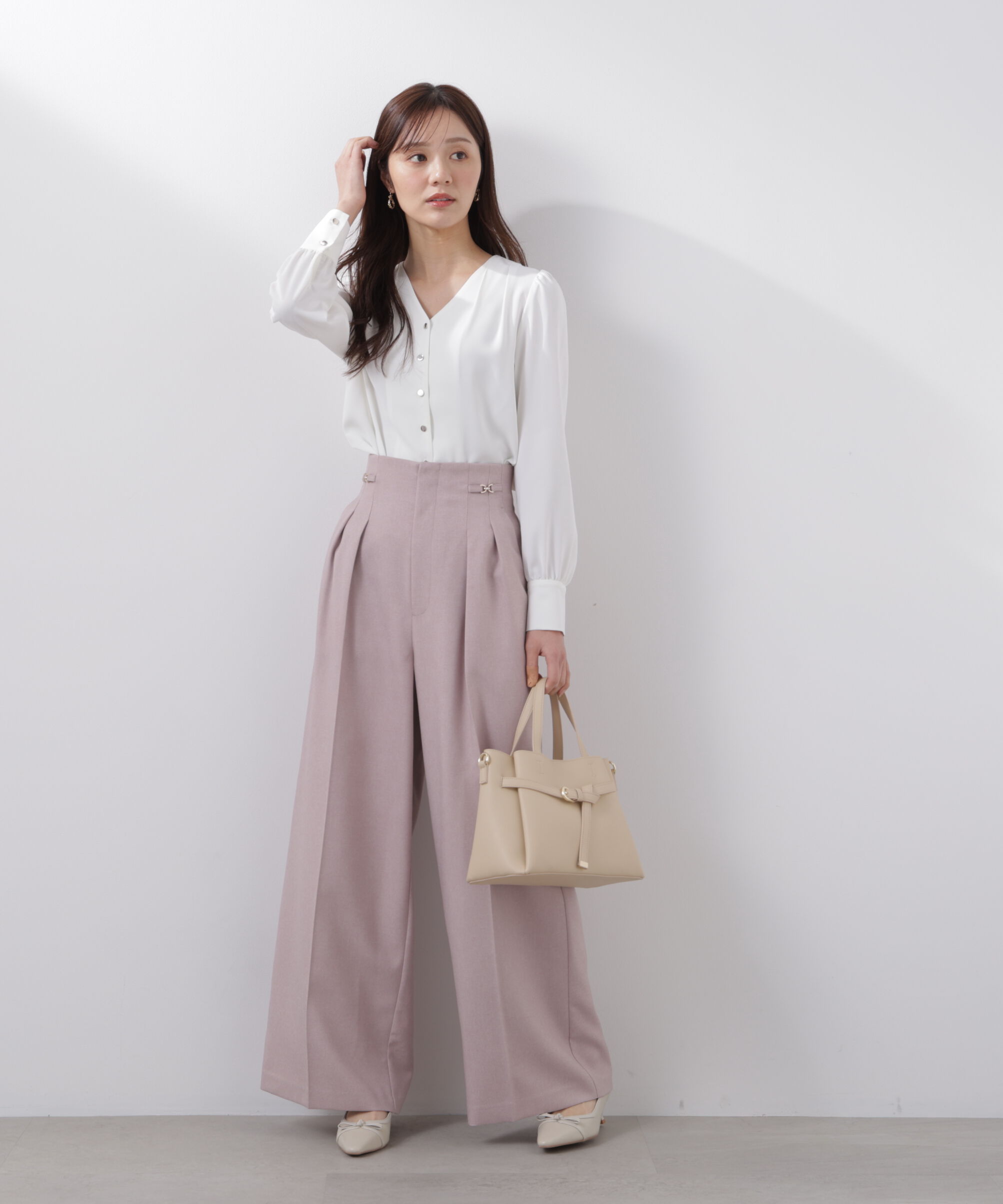 PROPORTION BODY DRESSING「キラ釦タックブラウス　26SS」|シャツ・ブラウス|