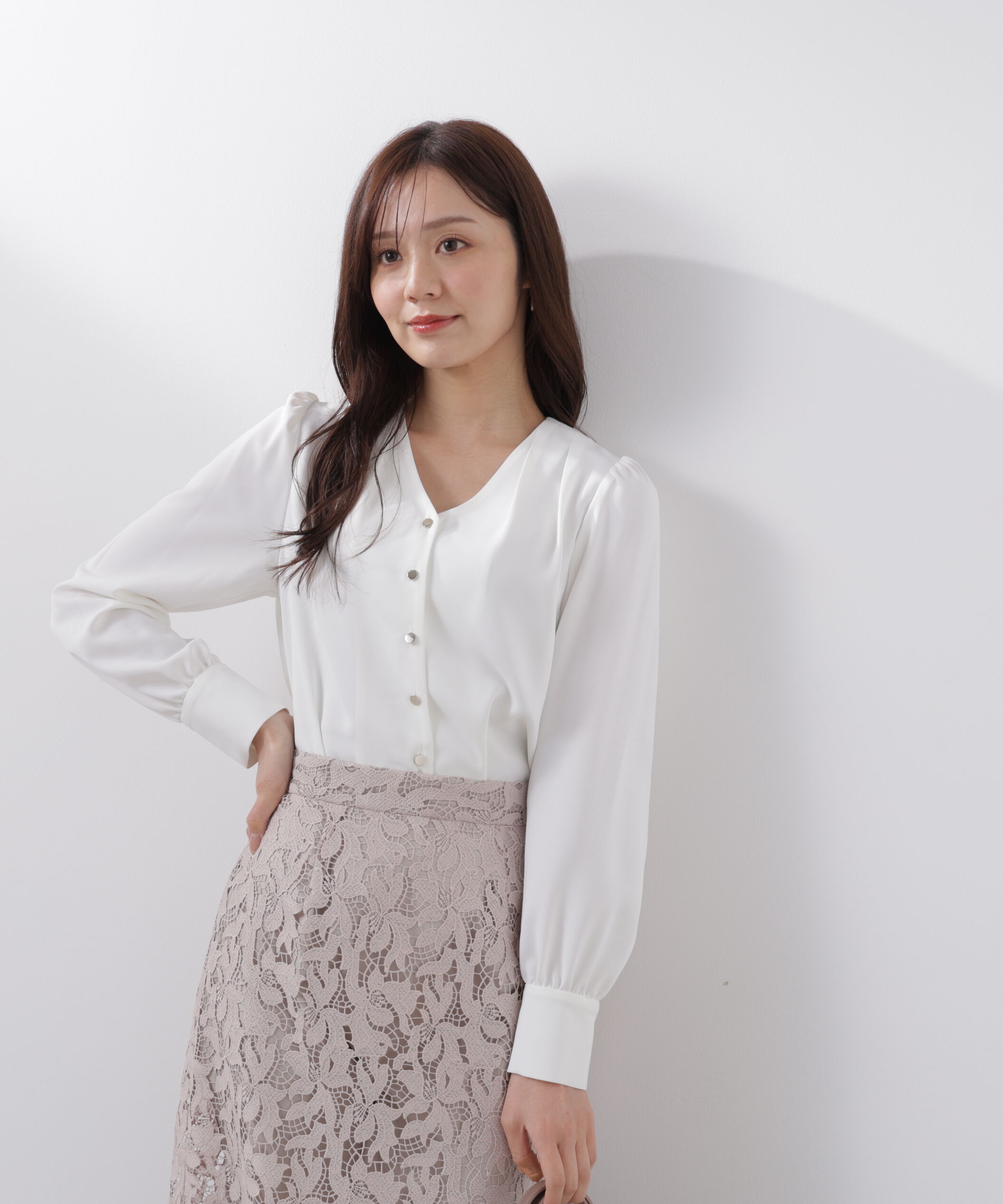 PROPORTION BODY DRESSING「キラ釦タックブラウス　26SS」|シャツ・ブラウス|