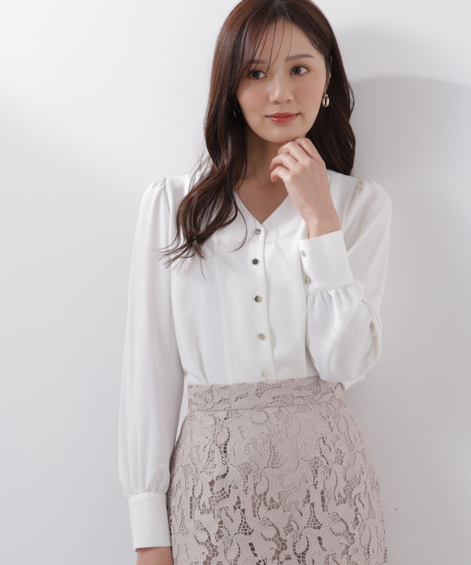 PROPORTION BODY DRESSING「キラ釦タックブラウス　26SS」|シャツ・ブラウス|