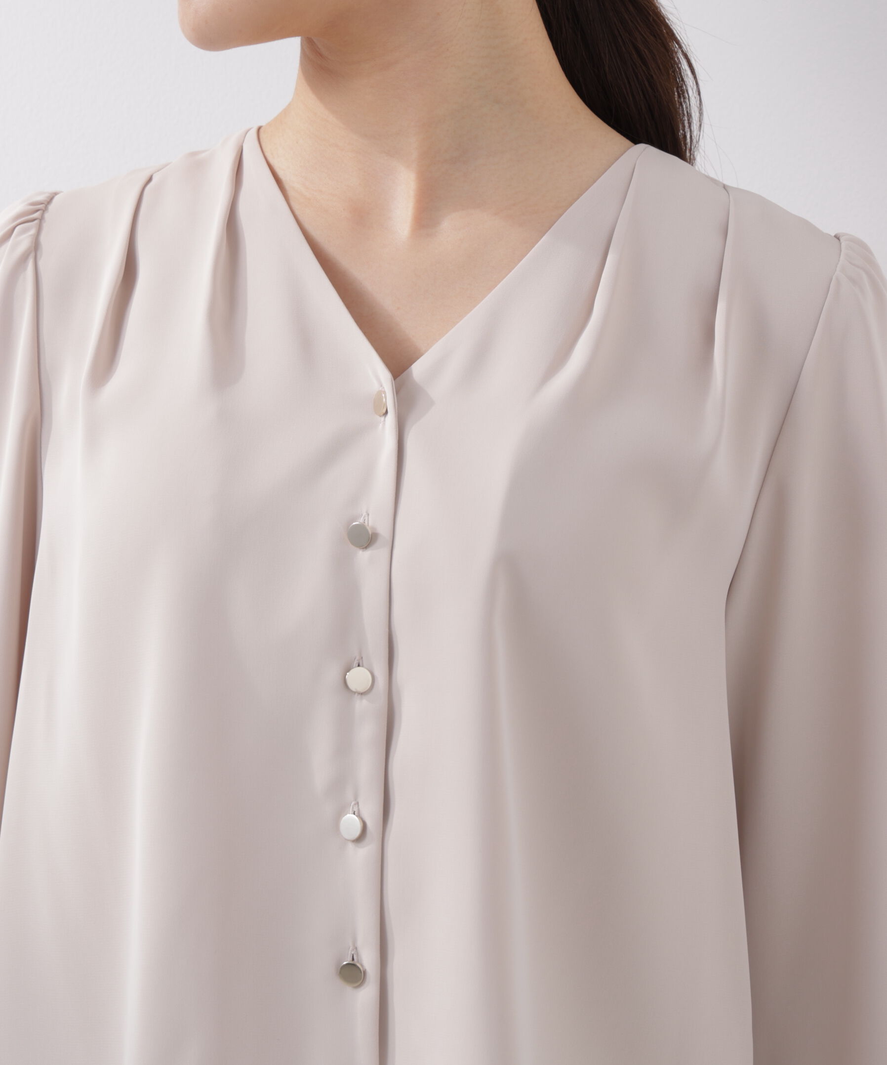 PROPORTION BODY DRESSING「キラ釦タックブラウス　26SS」|シャツ・ブラウス|