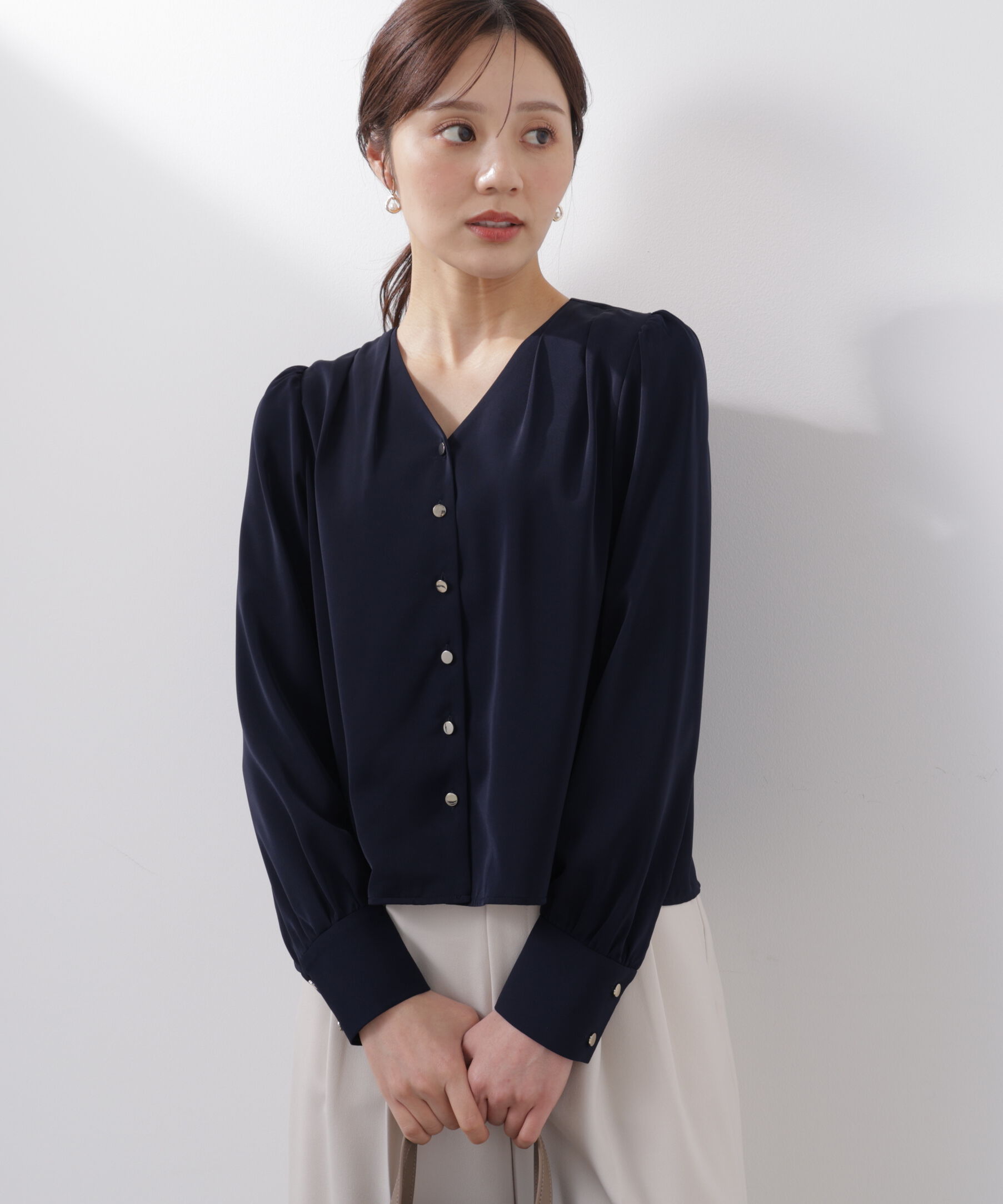 PROPORTION BODY DRESSING「キラ釦タックブラウス　26SS」|シャツ・ブラウス|