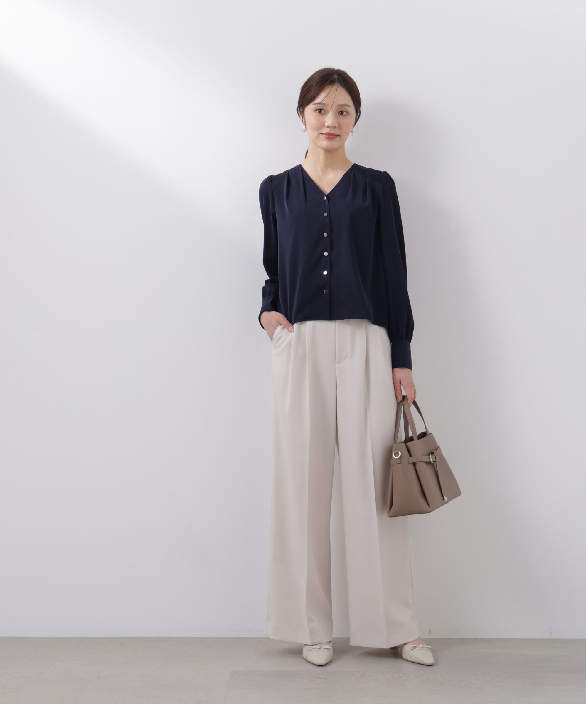 PROPORTION BODY DRESSING「キラ釦タックブラウス　26SS」|シャツ・ブラウス|