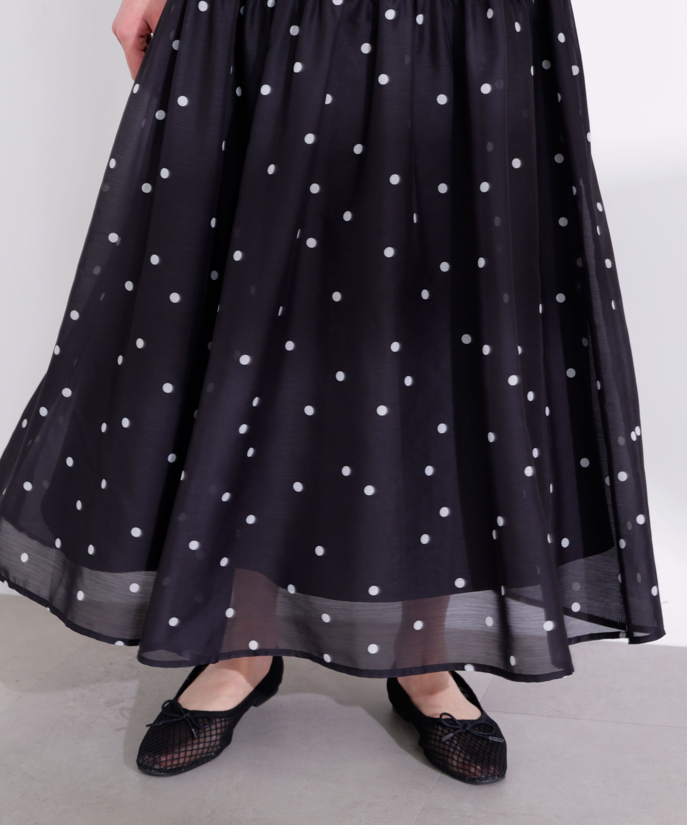 PROPORTION BODY DRESSING「ドットプリントティアードスカート 26SS」|スカート|