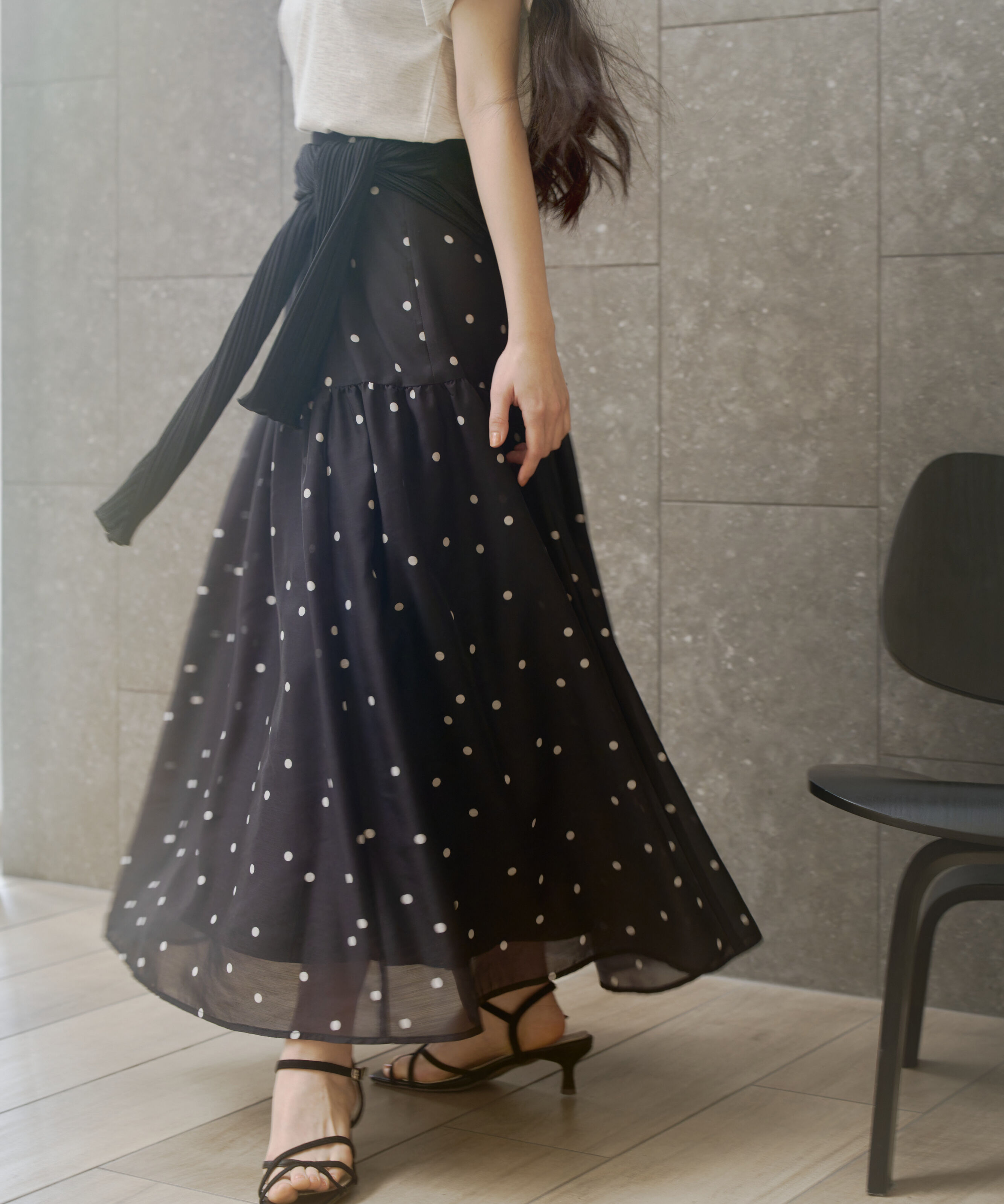 PROPORTION BODY DRESSING「ドットプリントティアードスカート 26SS」|スカート|