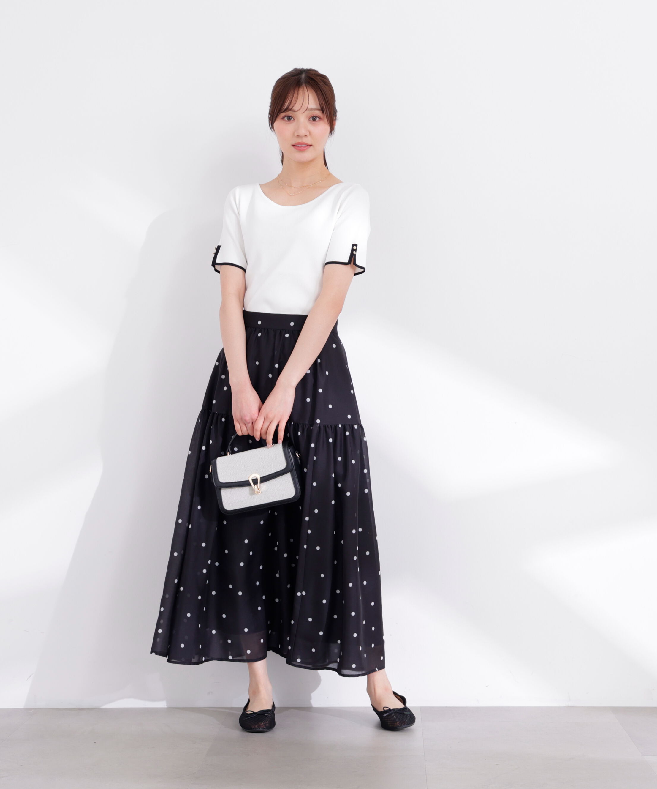 PROPORTION BODY DRESSING「ドットプリントティアードスカート 26SS」|スカート|