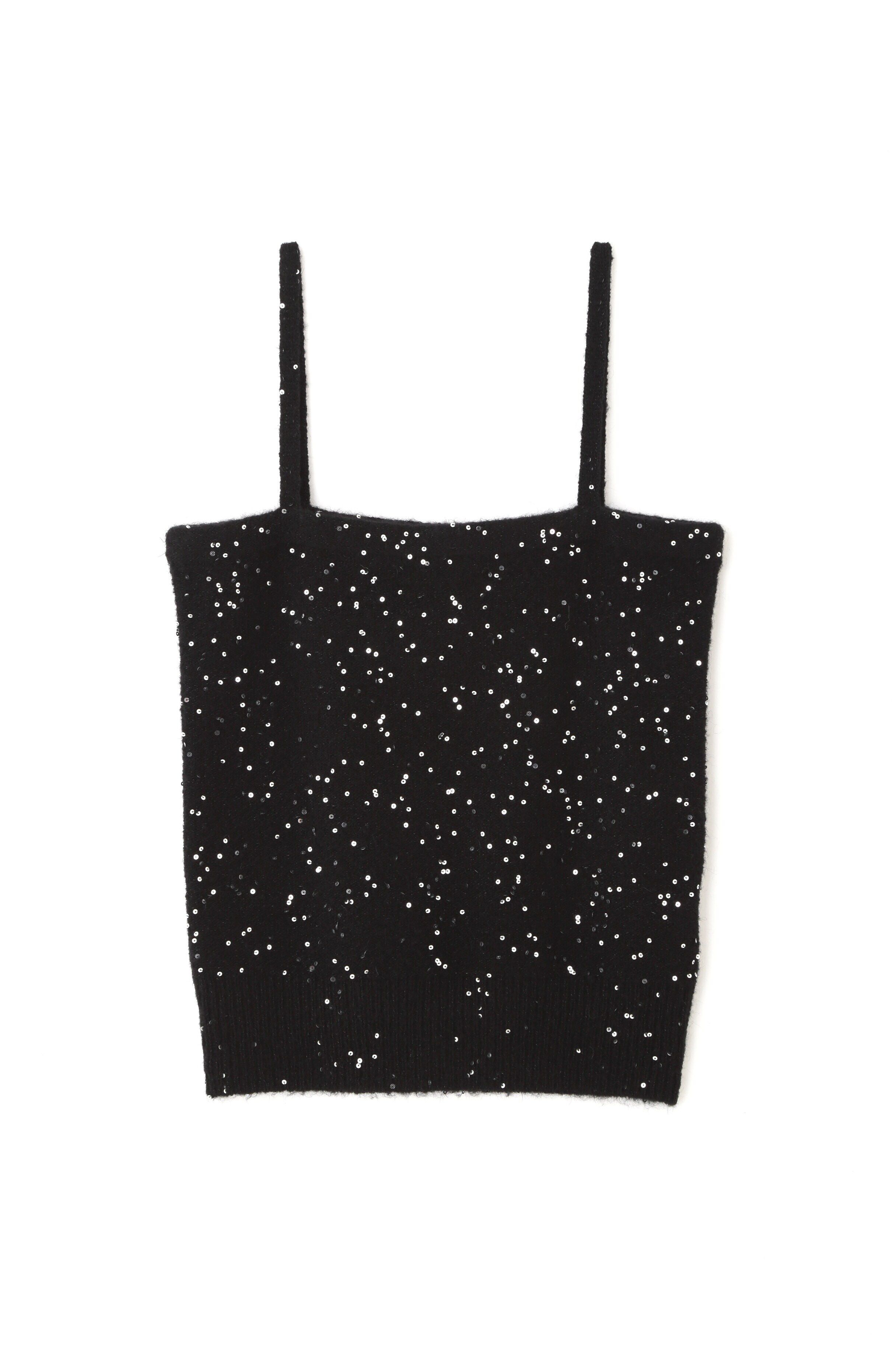  「◆スパンコールニットベアトップ」|ニット・セーター|