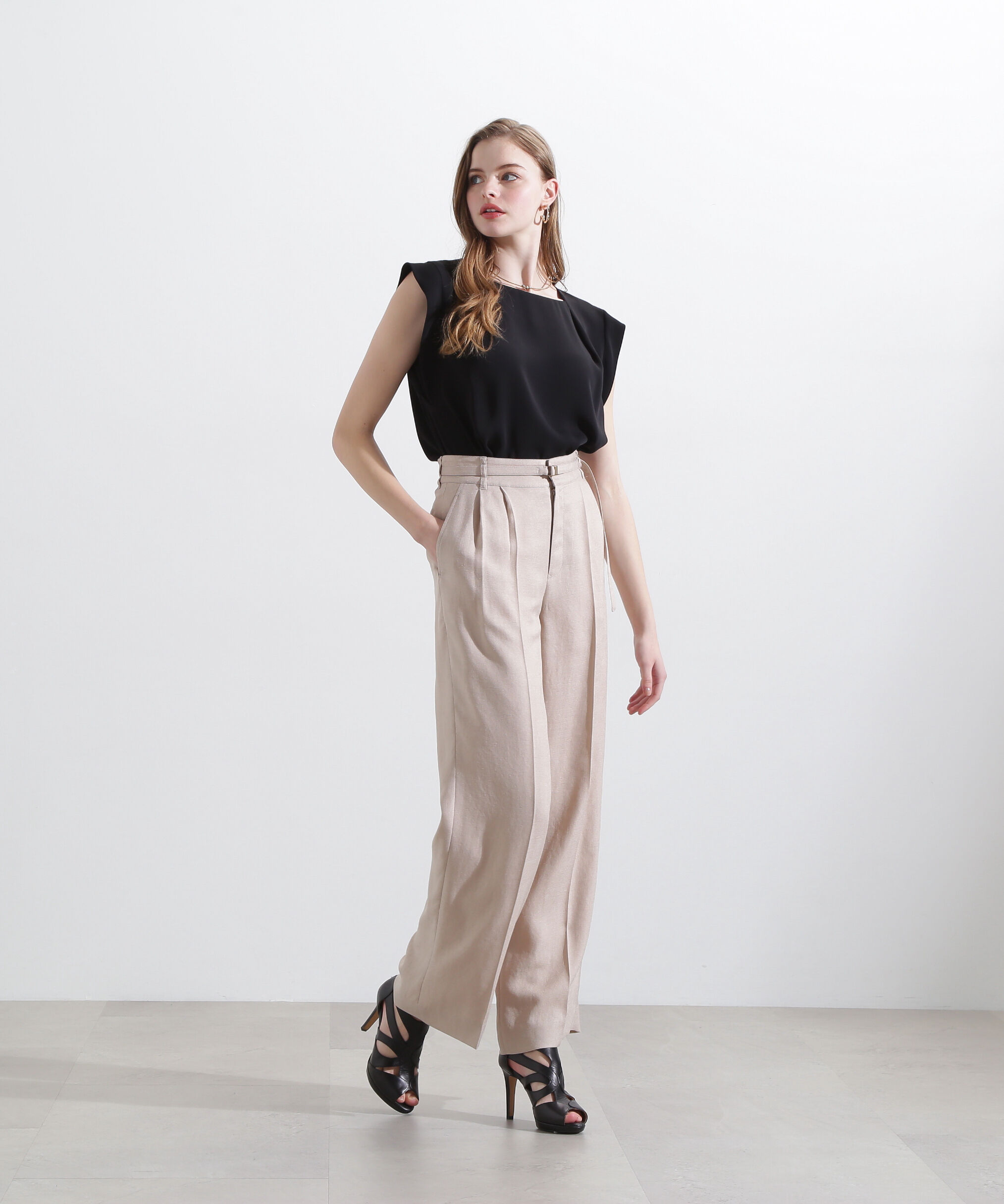  「◆カフスフレンチスリーブブラウス」|シャツ・ブラウス|