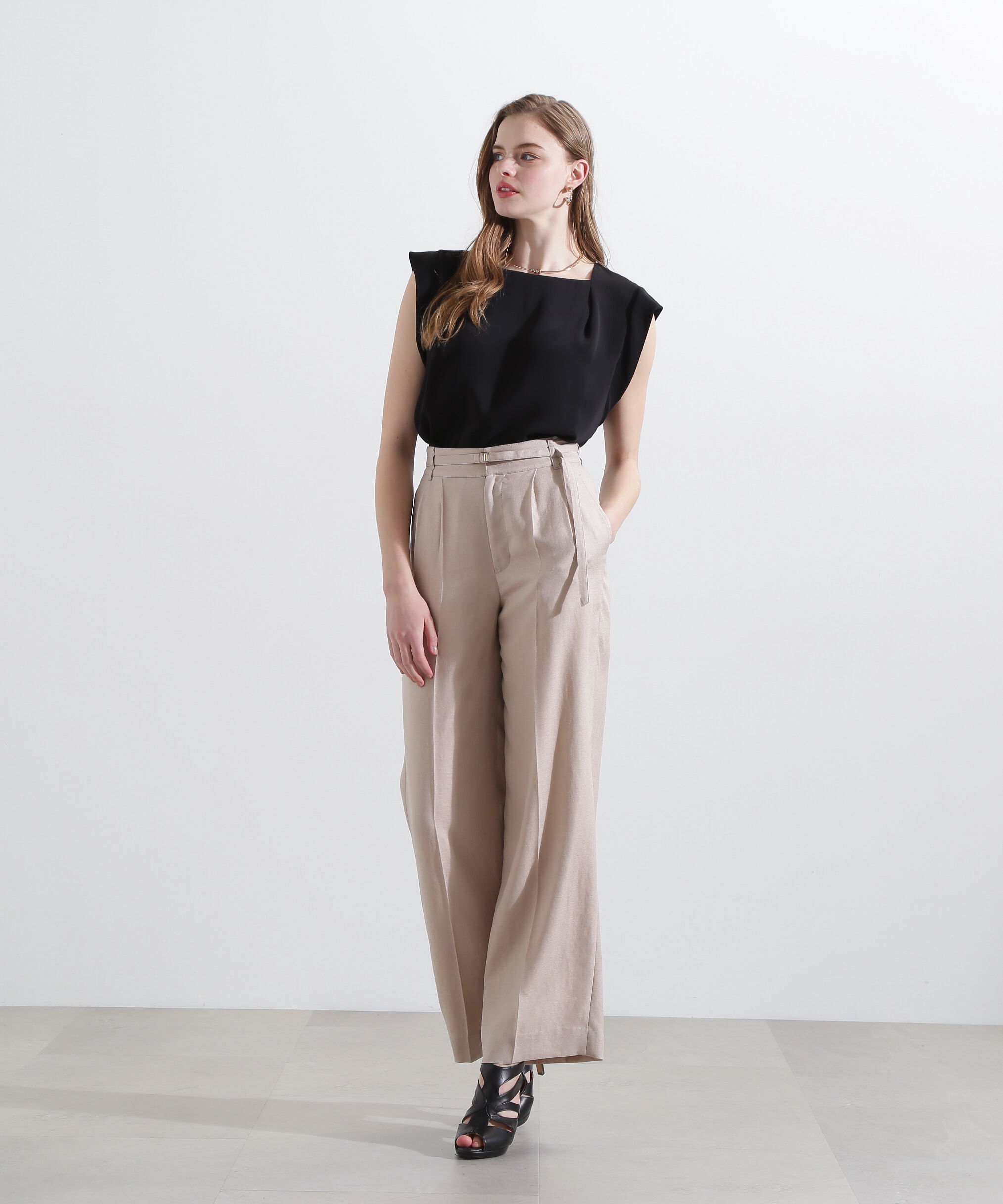  「◆カフスフレンチスリーブブラウス」|シャツ・ブラウス|