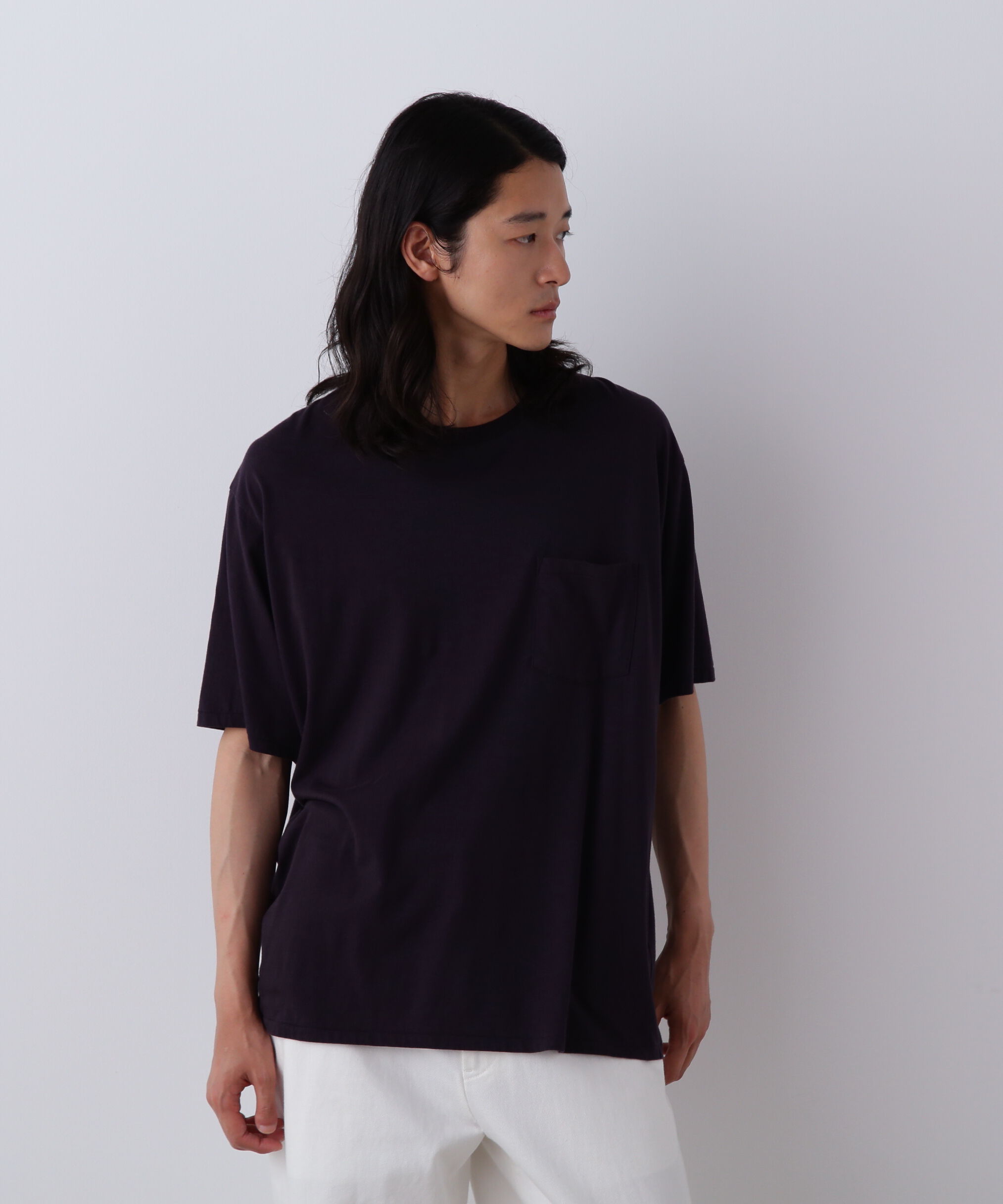 YLEVE 「Ｙ / SOFT ORGANIC COTTON JERSEY SHORT SLEEVE T-SHIRT」|Tシャツ・カットソー|ネイビー