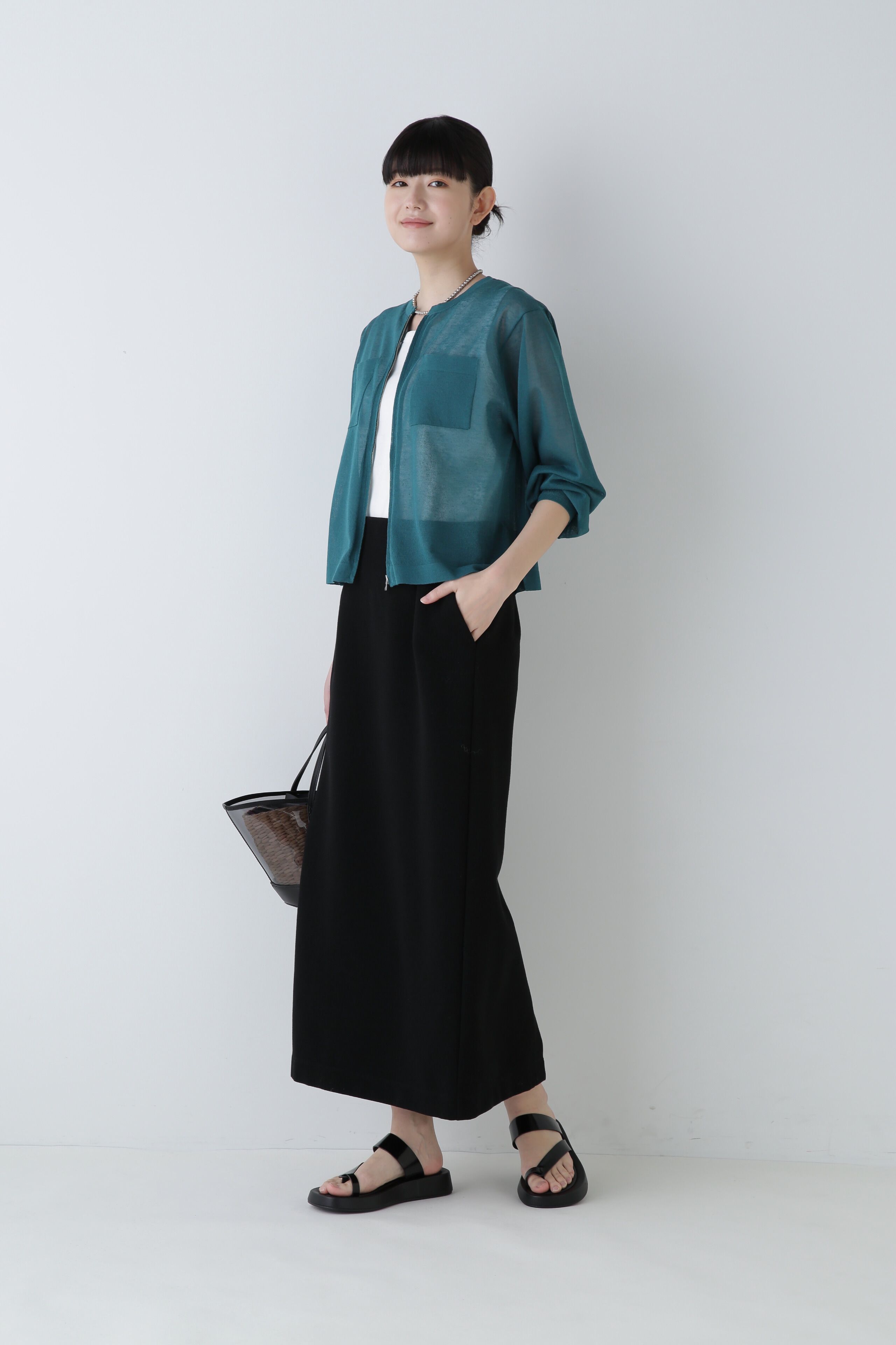  「◆シアーハイゲージニットジップアップカーディガン」|ニット・セーター|