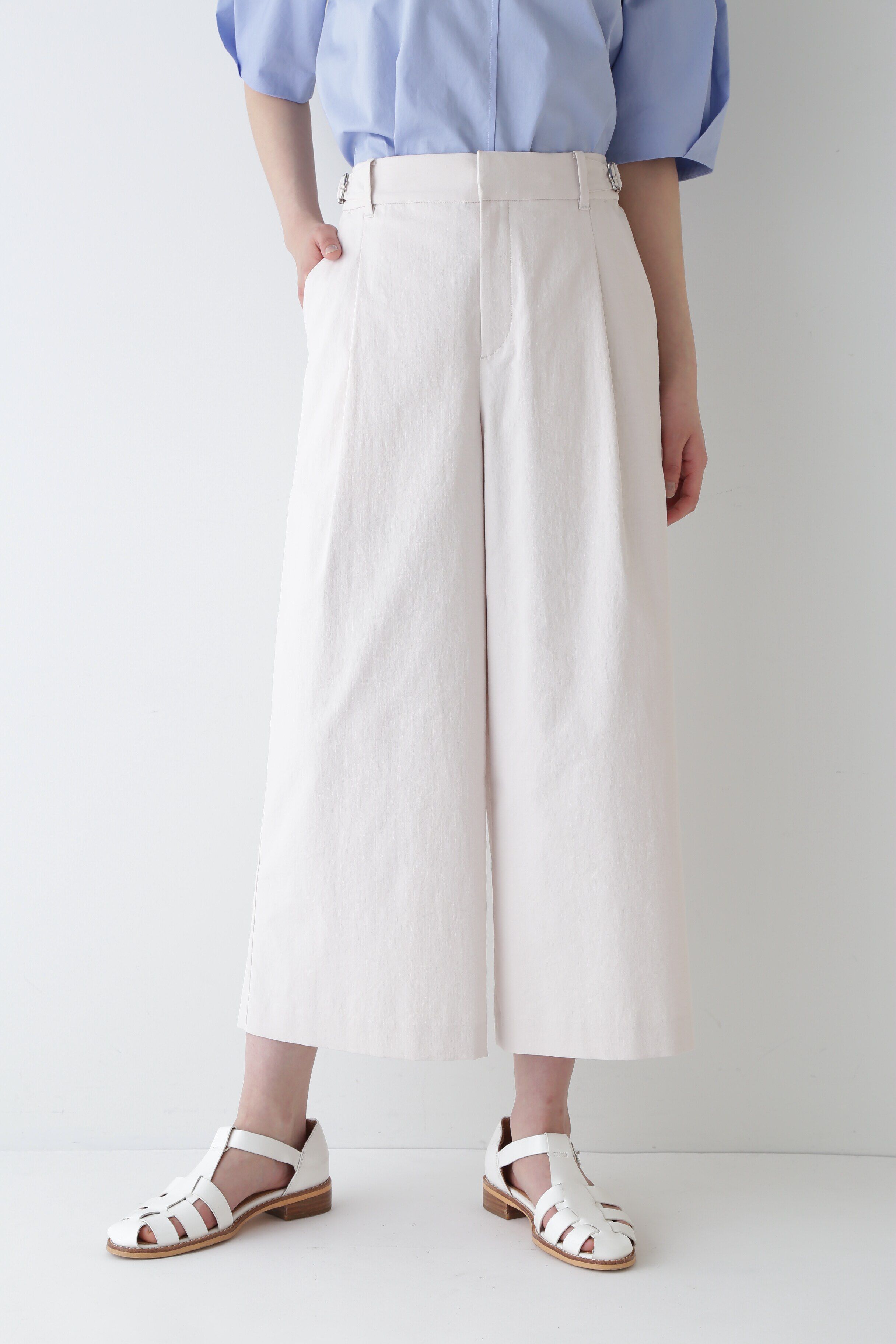  「◆クールマックス綿麻短丈ワイドパンツ」|その他|