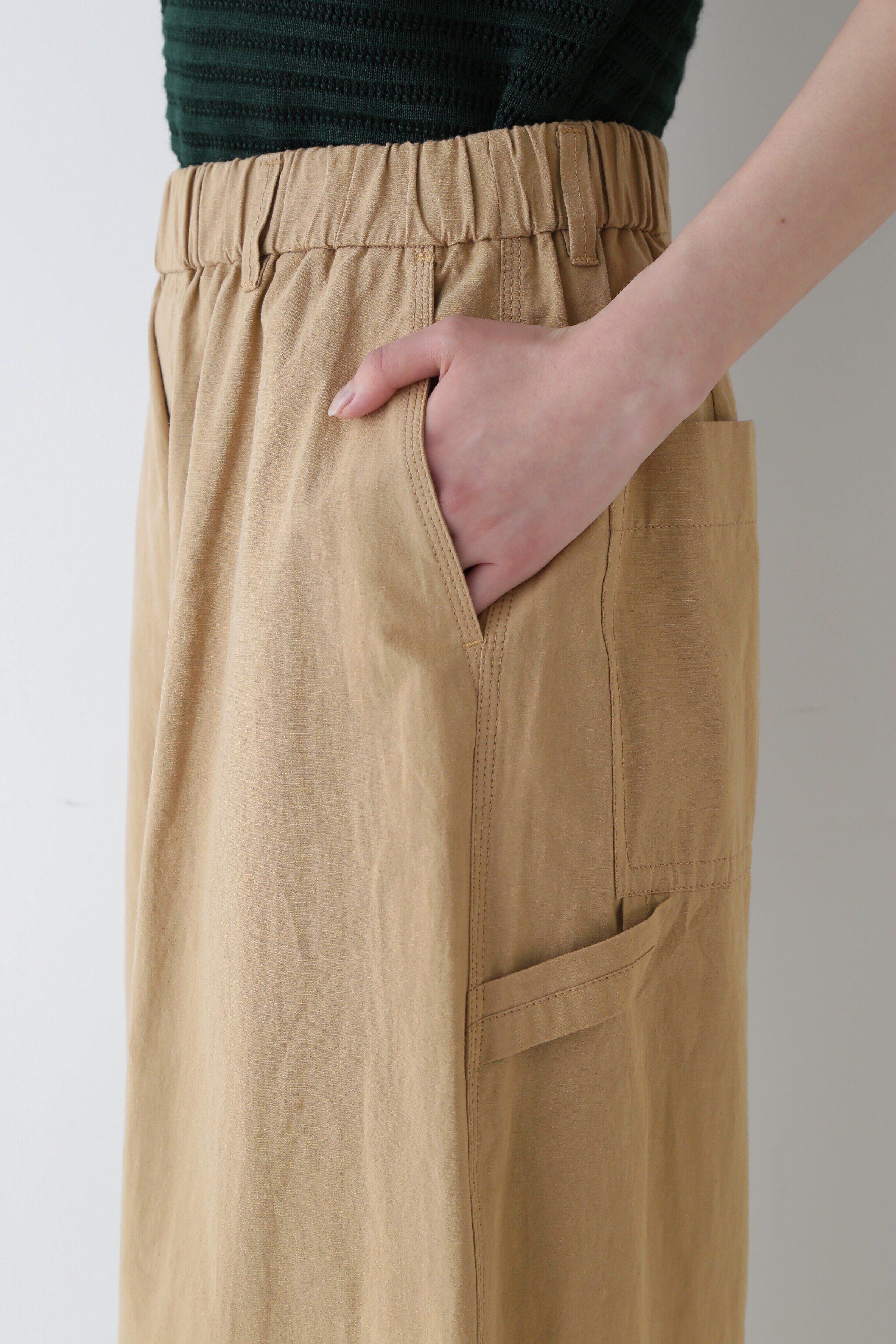  「◆綿麻ウェザー近江晒ワイドパンツ」|その他|