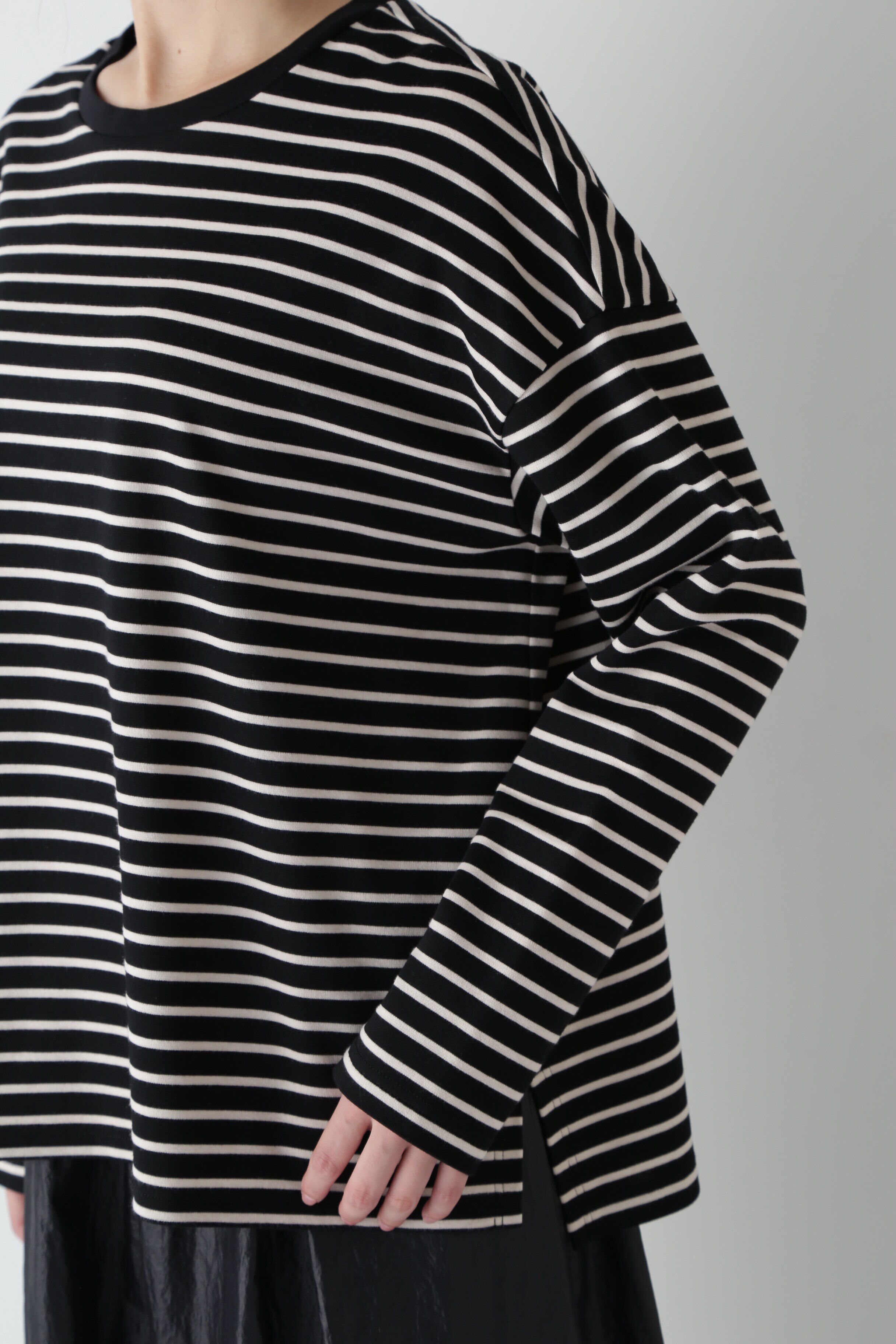  「◆ストレッチポンチボーダープルオーバー」|Tシャツ・カットソー|