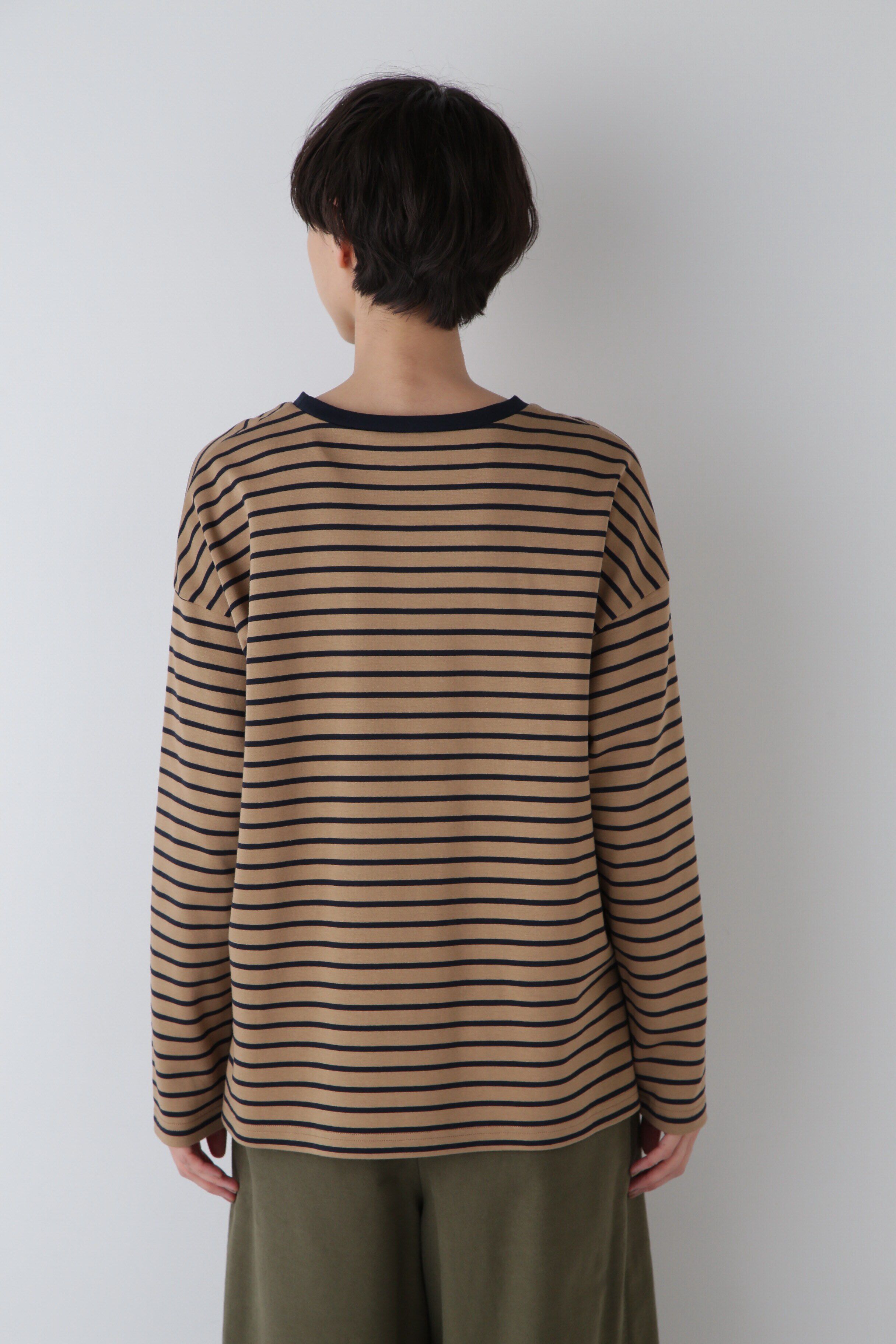  「◆ストレッチポンチボーダープルオーバー」|Tシャツ・カットソー|