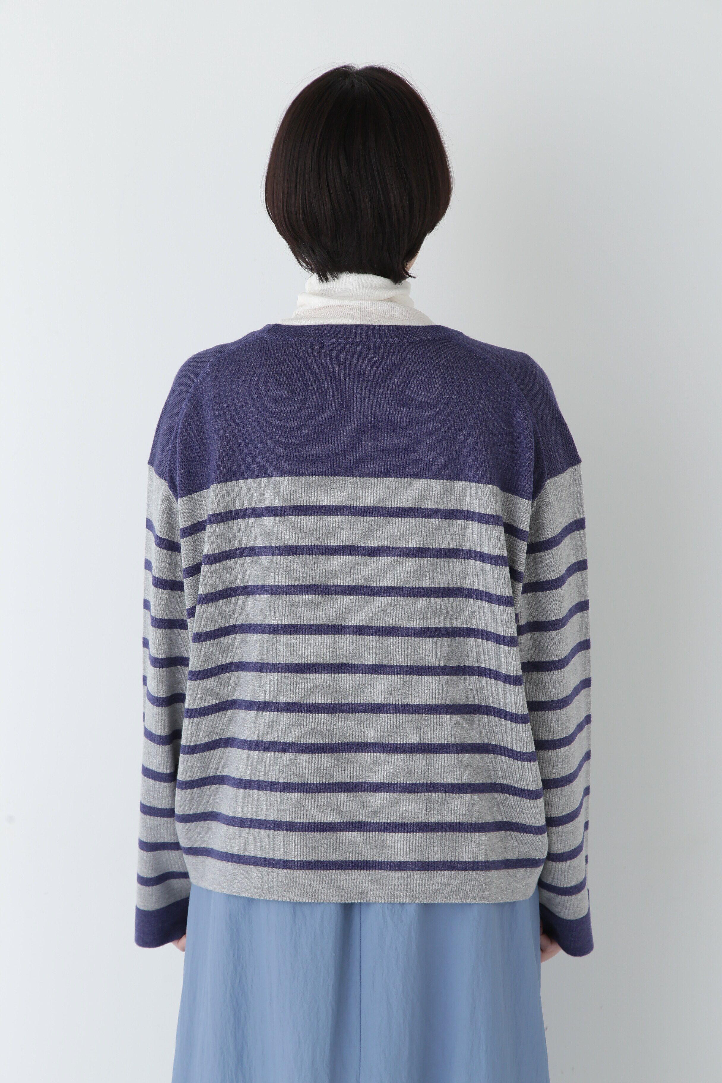  「◆【ウォッシャブル】梳毛ボーダープルオーバー」|ニット・セーター|