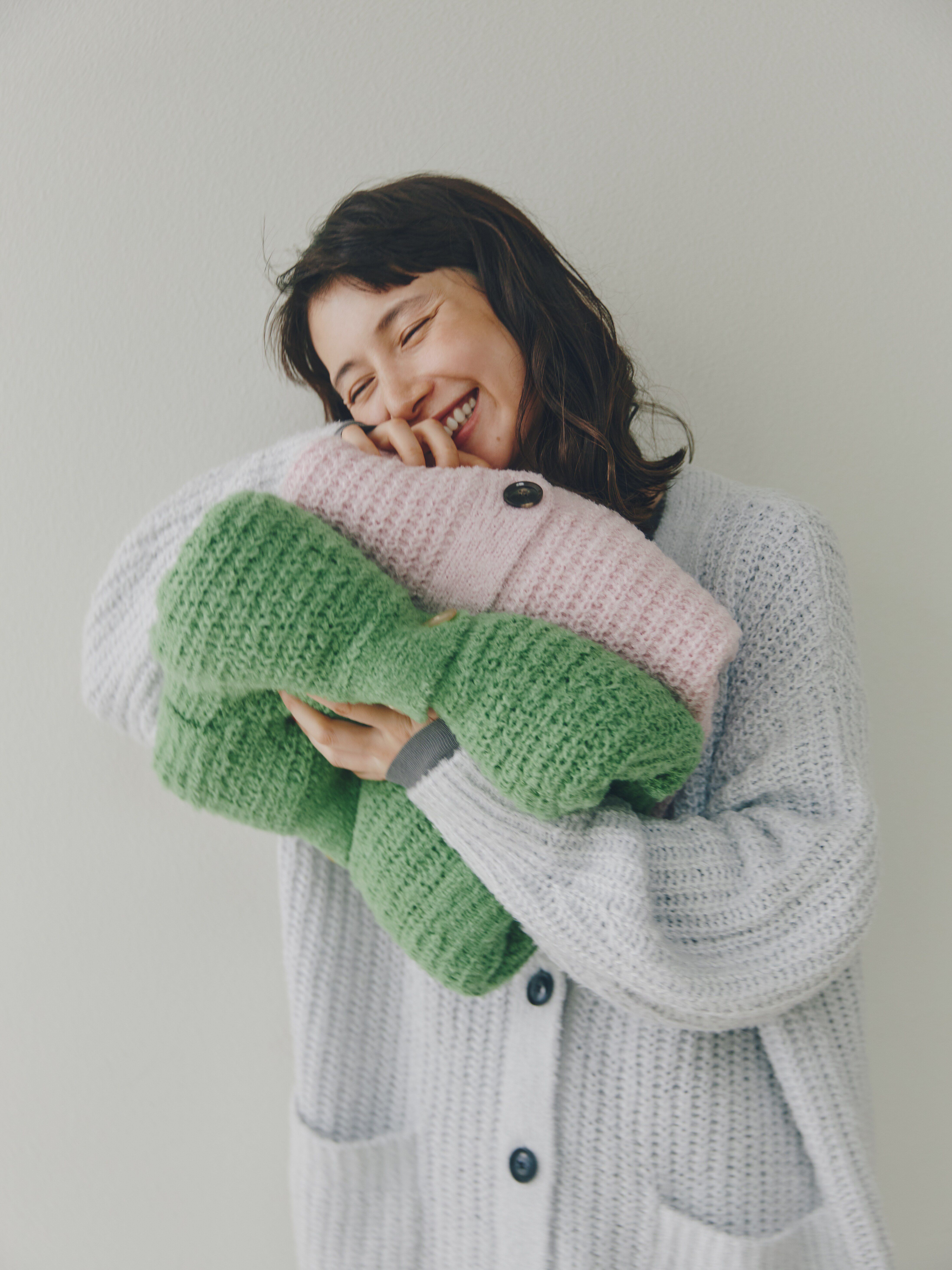  「◆ブークレ片畦2WAYはおり」|ニット・セーター|