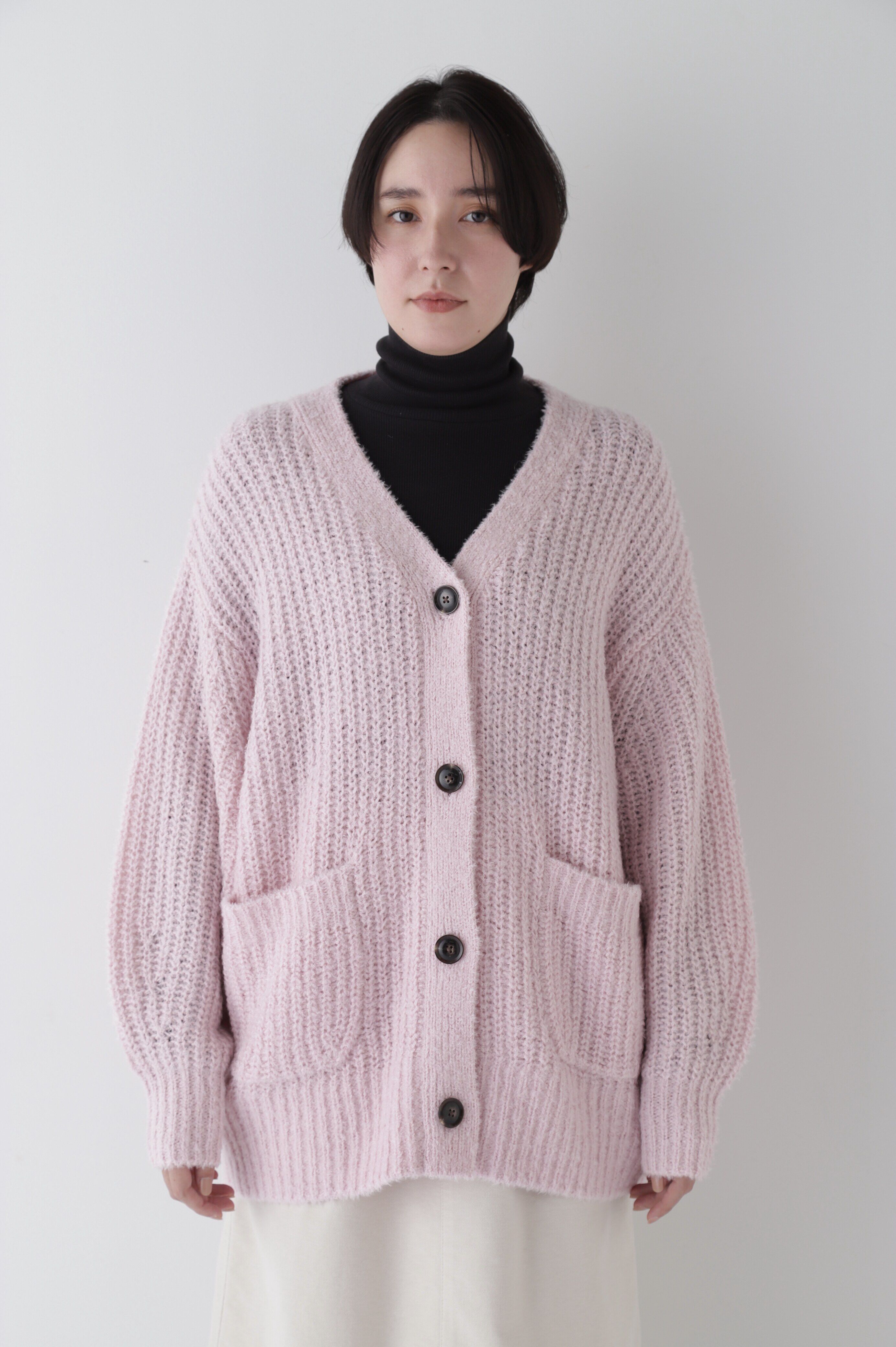  「◆ブークレ片畦2WAYはおり」|ニット・セーター|