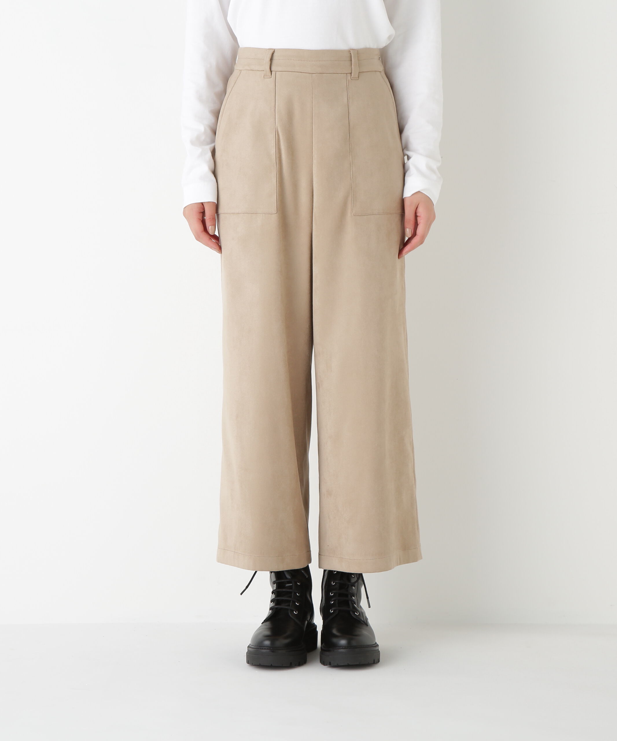  「◆ストレッチスェードベイカーガウチョパンツ」|その他|