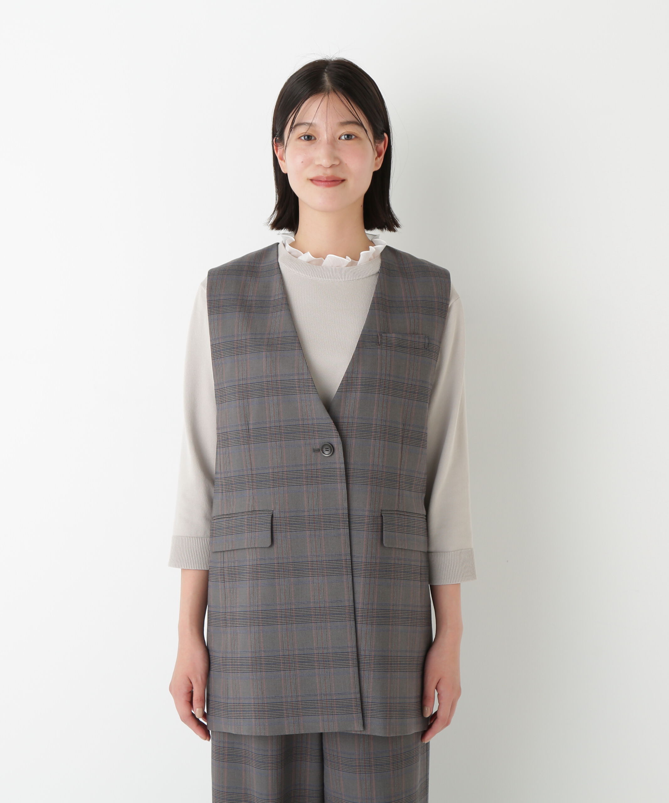  「◆強撚シャークスキンノーカラージレ」|その他|