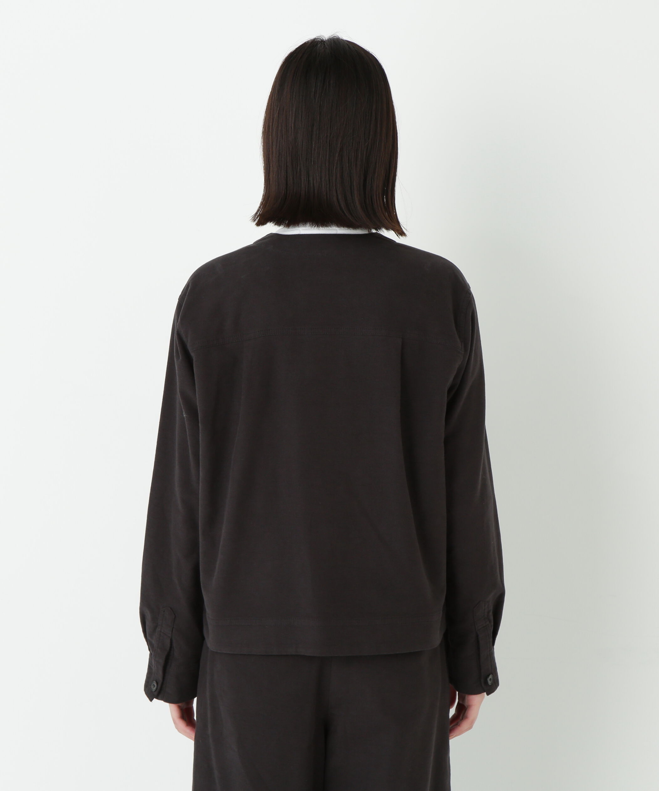  「◆ストレッチエアリードットコードノーカラーブルゾン」|ブルゾン・スタジャン|