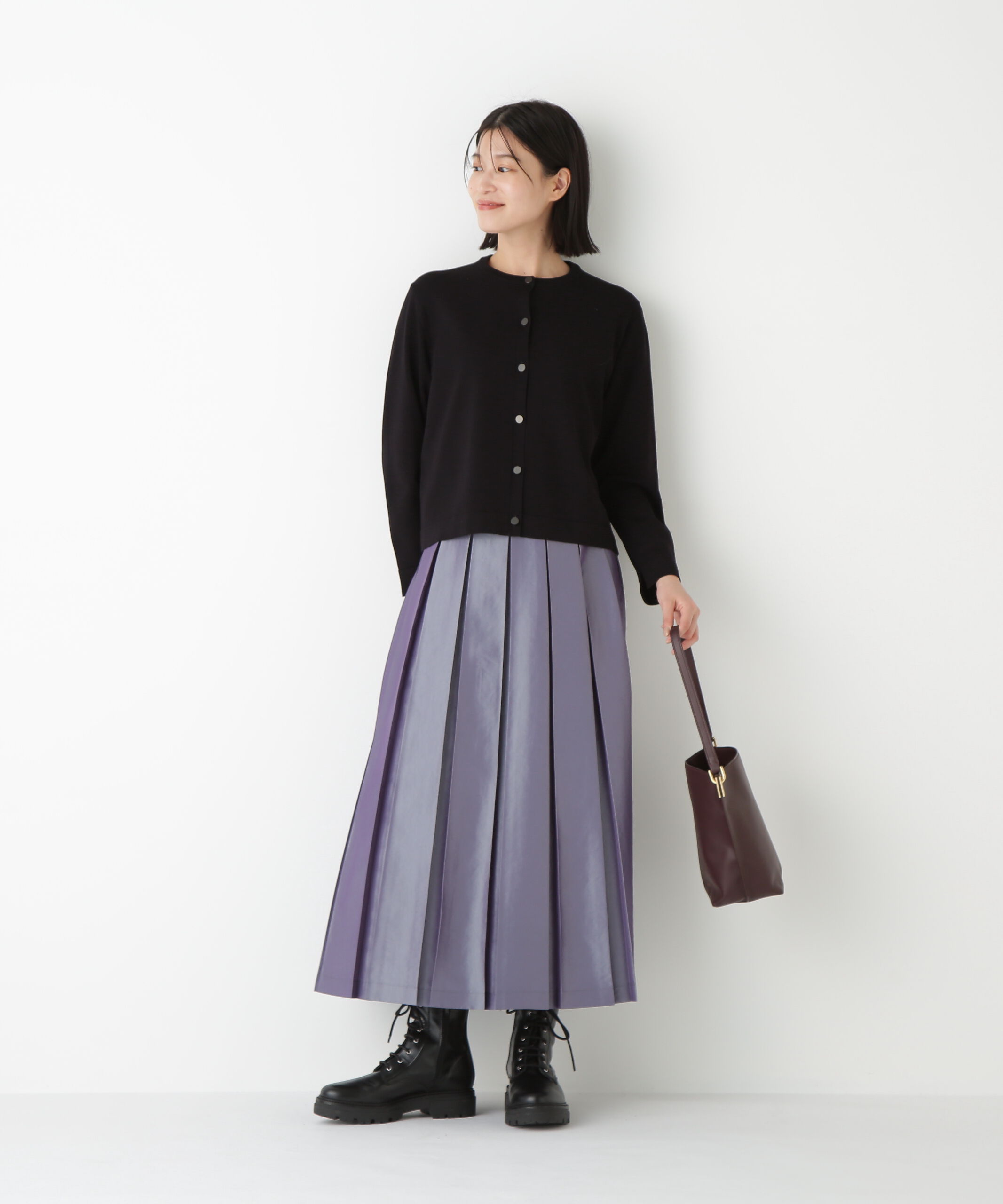  「◆レーヨン混ハイゲージクルーネックカーディガン」|ニット・セーター|