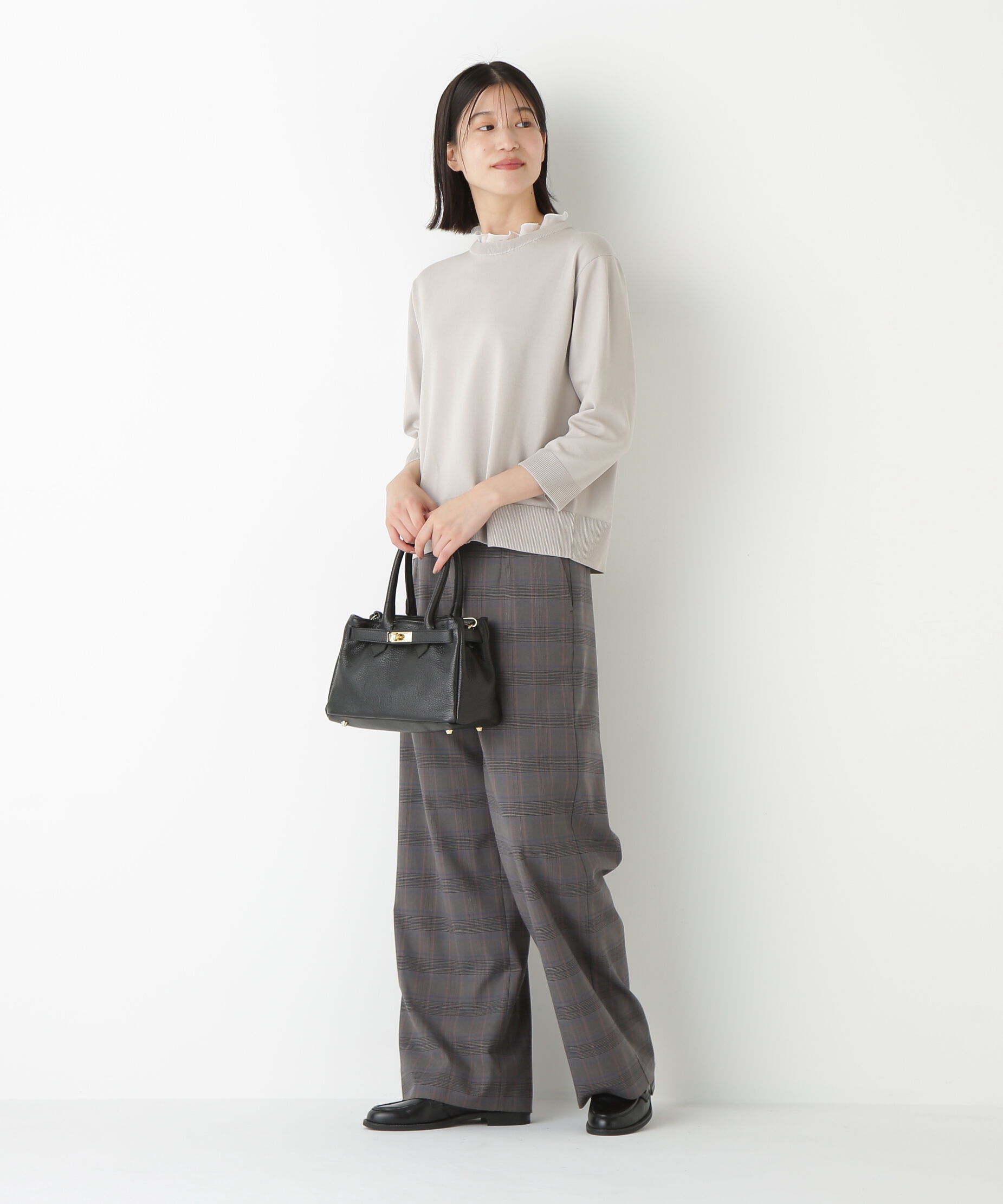  「◆綿ポリエステル取外し衿付プルオーバー」|ニット・セーター|