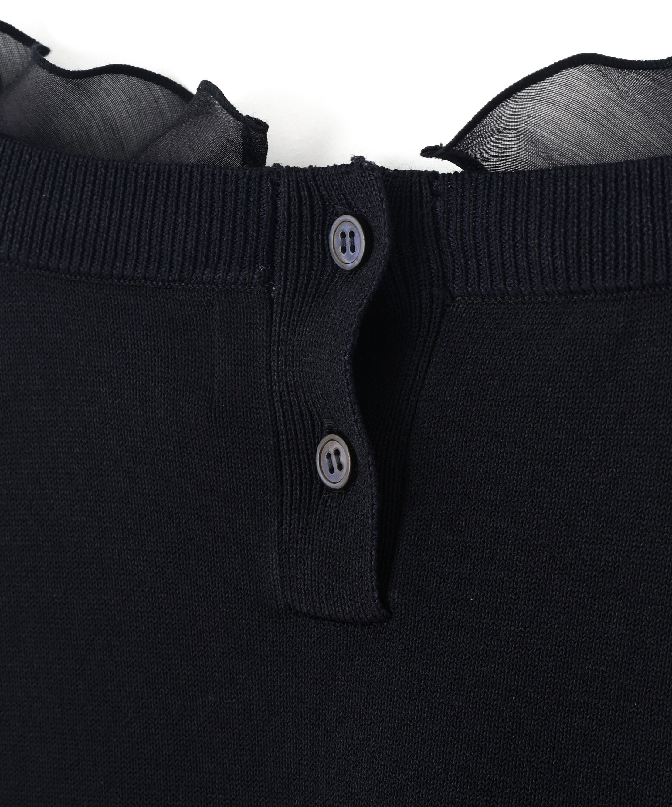  「◆綿ポリエステル取外し衿付プルオーバー」|ニット・セーター|