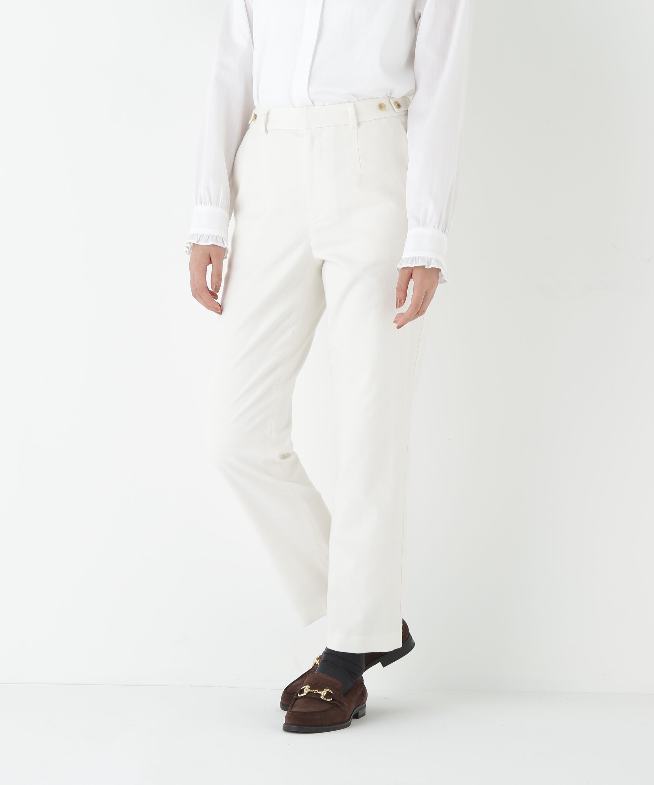  「◆ピケスエードスリムストレートパンツ」|その他|