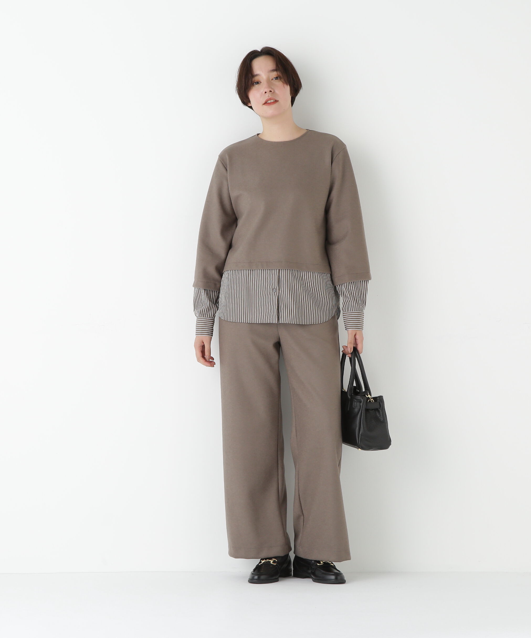  「◆シャツドッキングミルドジャージープルオーバー」|Tシャツ・カットソー|