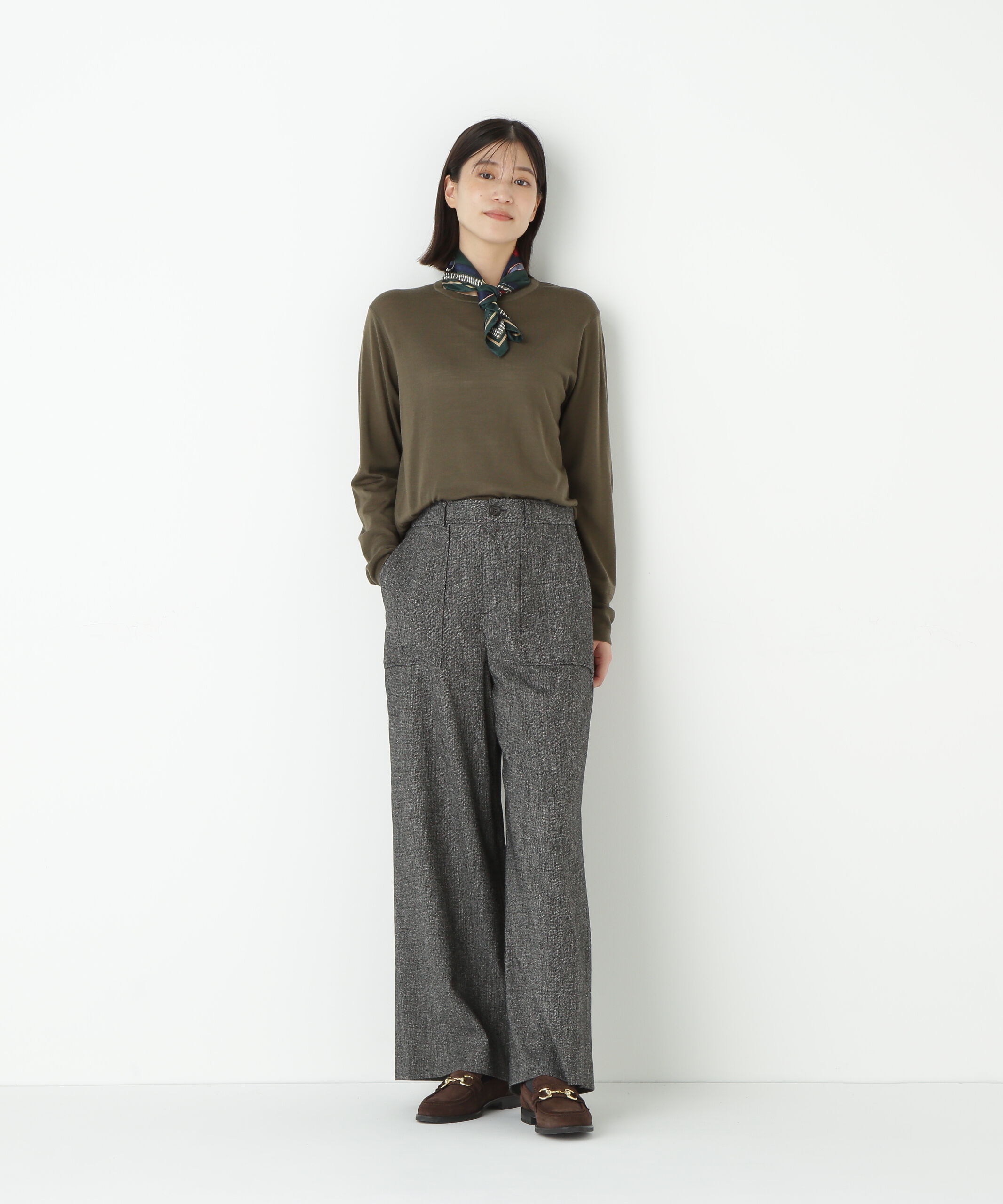  「◆クリアウールクルーネックニット」|ニット・セーター|