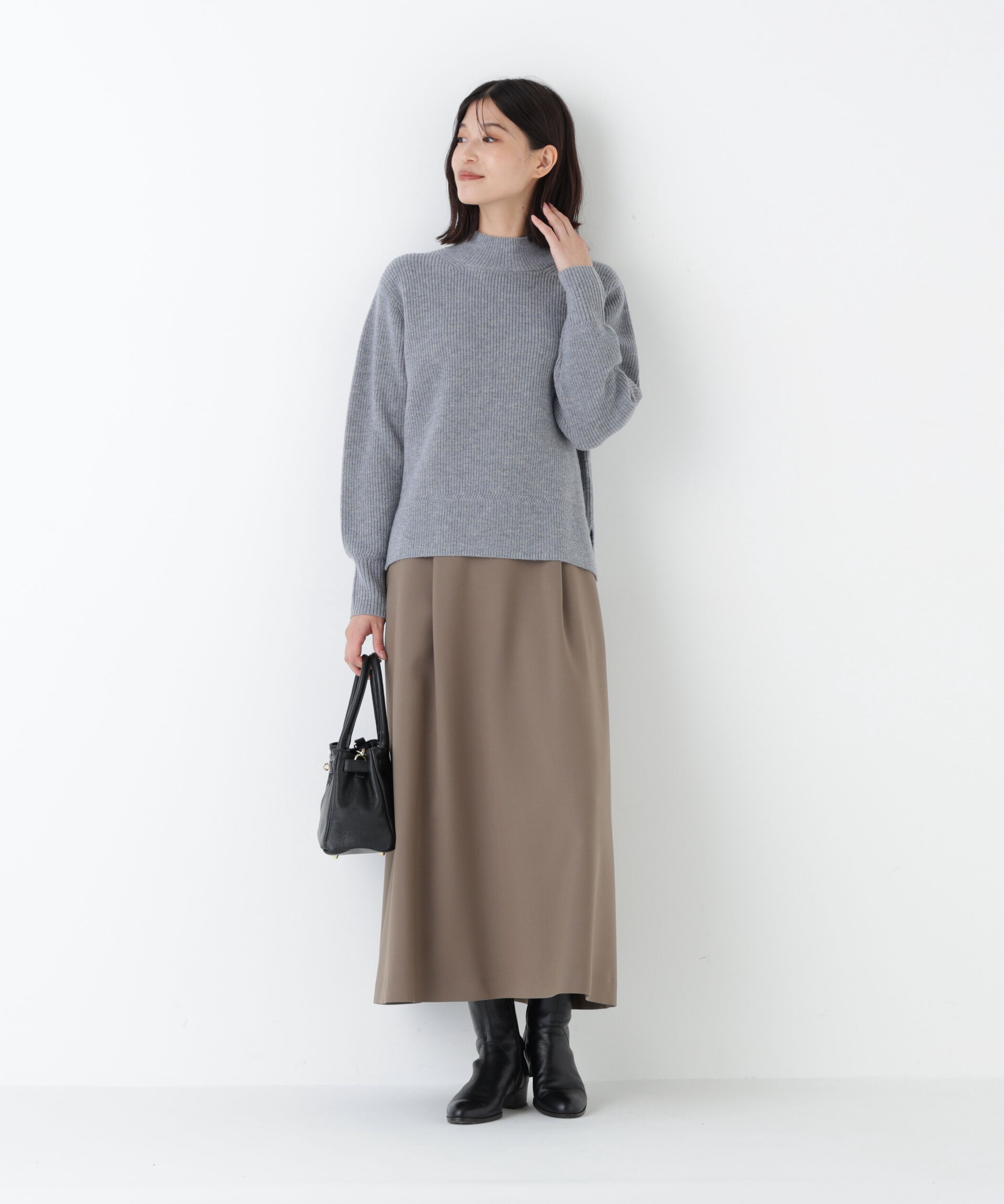  「◆ウールハイネック片畦プルオーバー」|ニット・セーター|