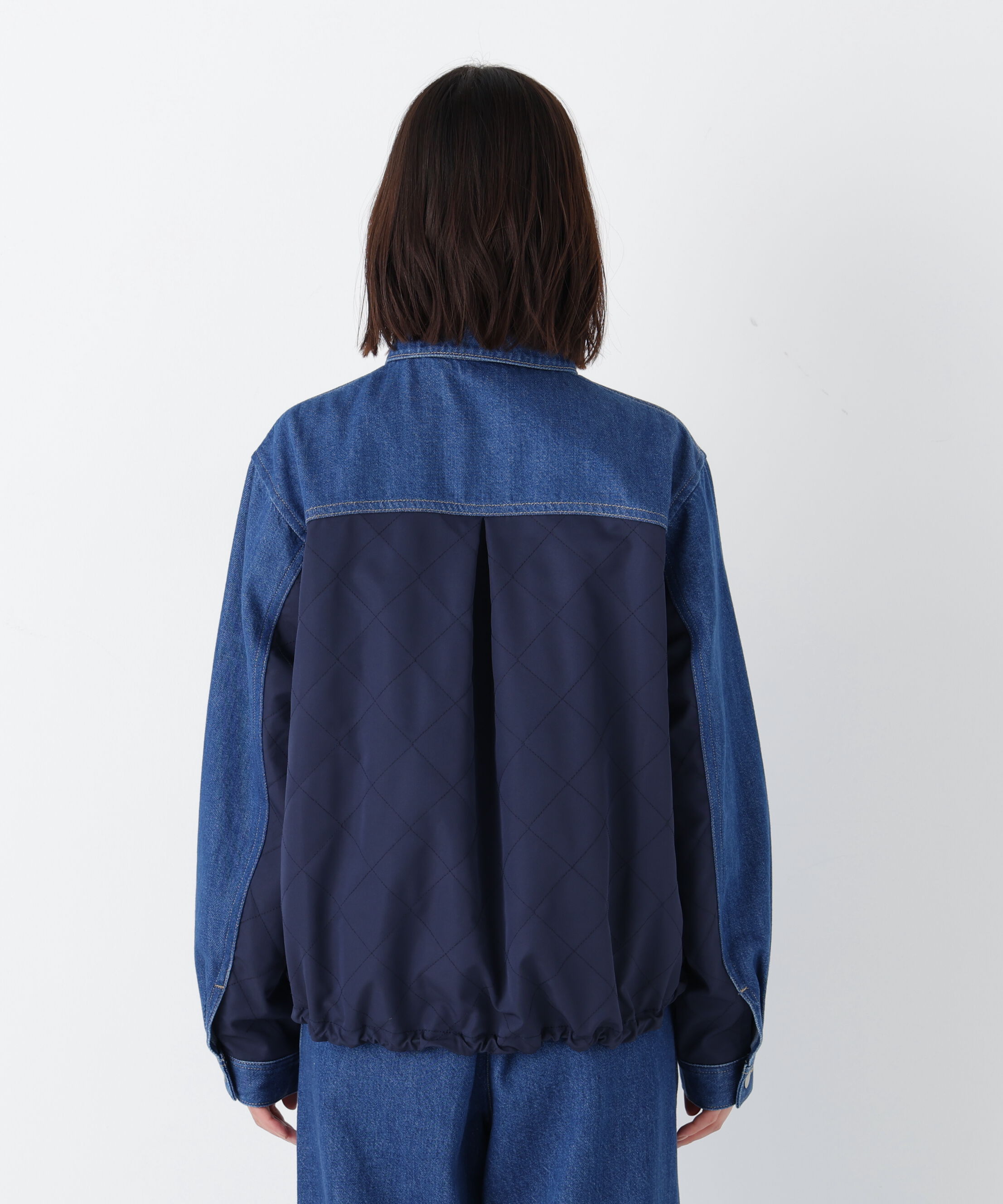  「◆《ウォッシャブル》ソフトデニムドッキングブルゾン」|ブルゾン・スタジャン|