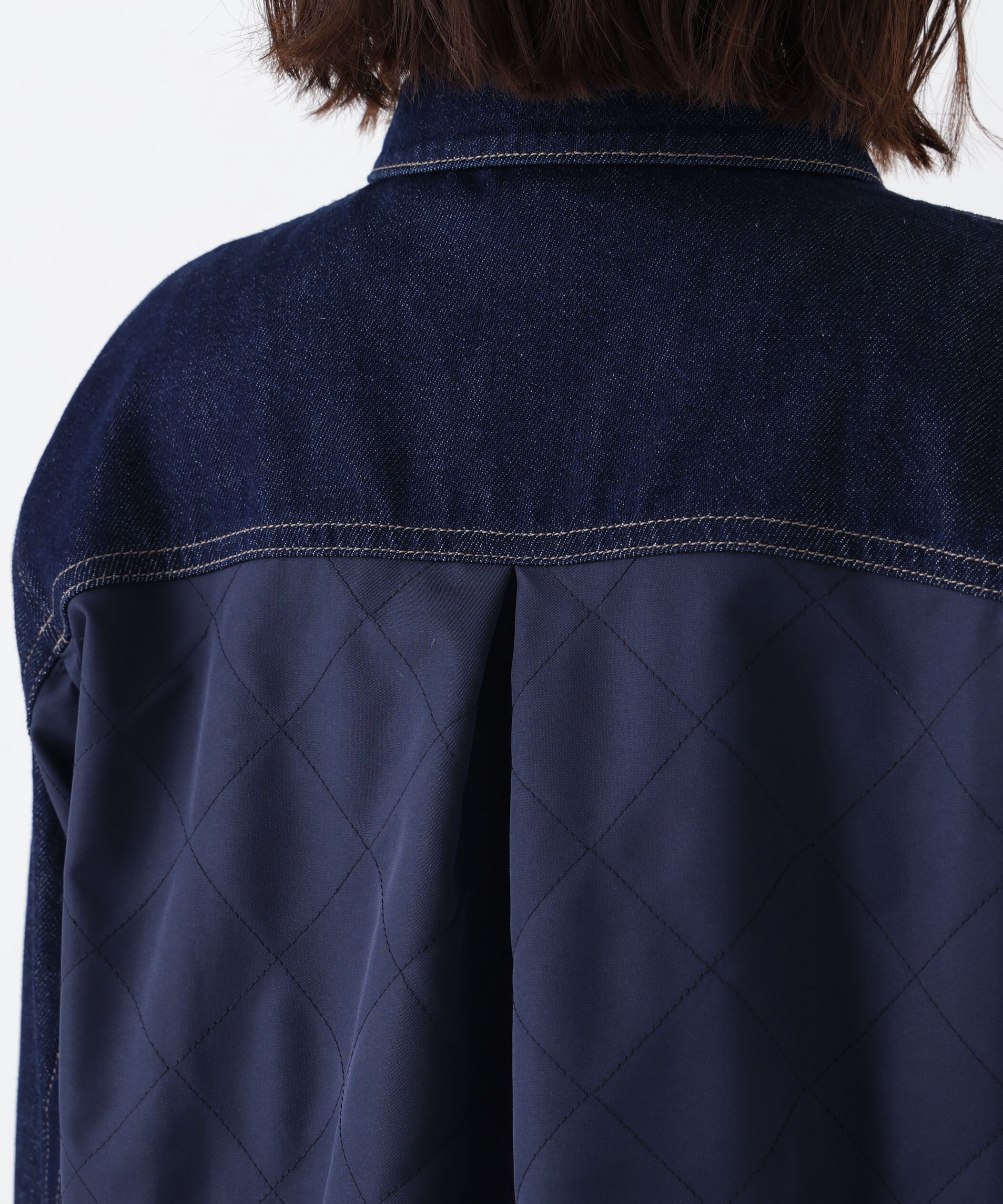  「◆《ウォッシャブル》ソフトデニムドッキングブルゾン」|ブルゾン・スタジャン|