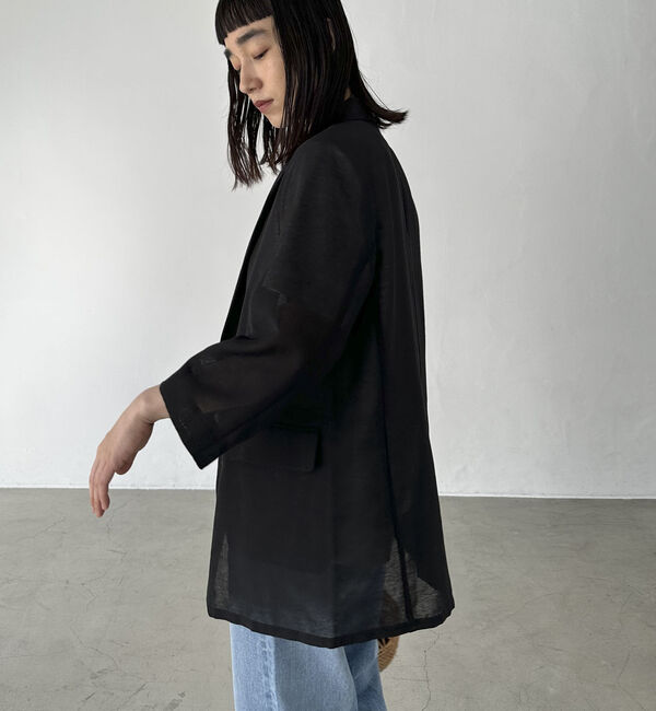 Doux archives「リネンライクシアージャケット」|テーラードジャケット|