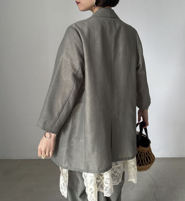 Doux archives「リネンライクシアージャケット」|テーラードジャケット|