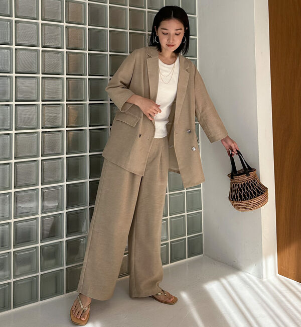 Doux archives「リネンライクシアージャケット」|テーラードジャケット|