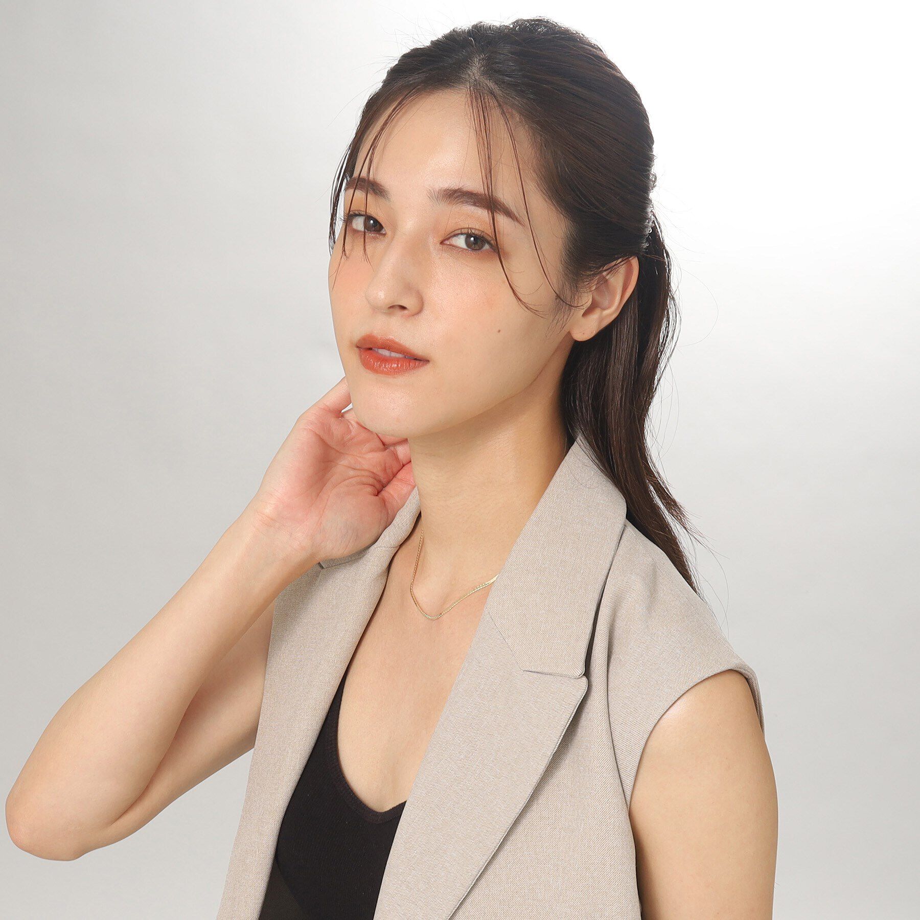 COCOSHNIK「K10スーパーベネフラット ネックレス」|ネックレス|