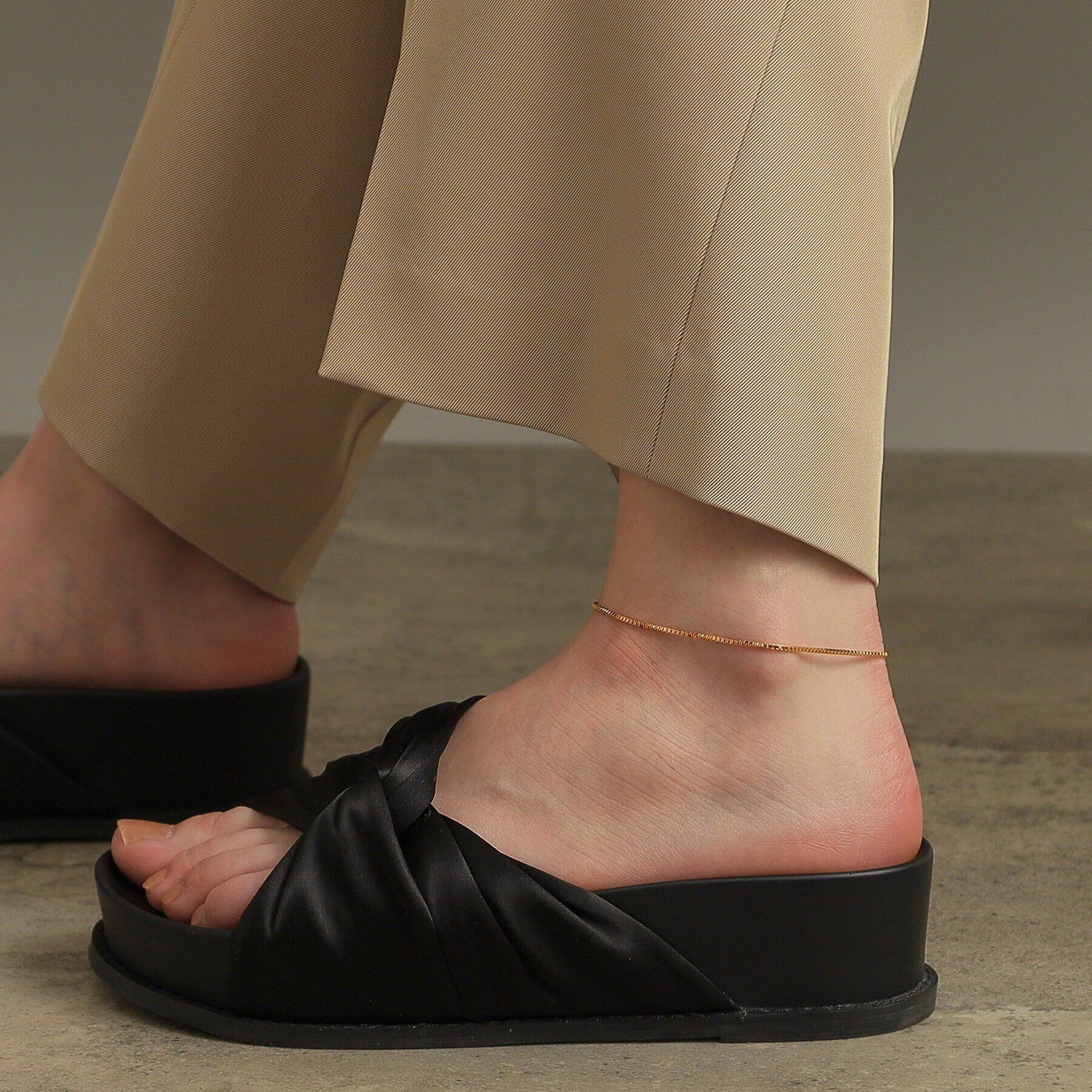 COCOSHNIK ONKITSCH「シルバー デザインチェーン ベネチアンアンクレット GP」|アンクレット|