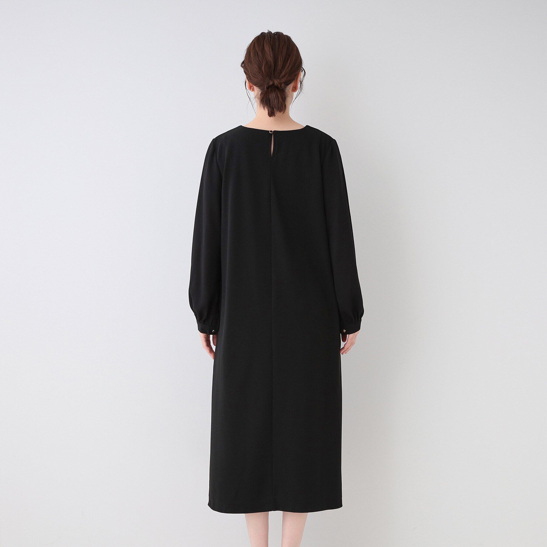 SHOO･LA･RUE「【S-3L/お袖デザイン2WAY】異素材ドッキングワンピース」|ワンピース|