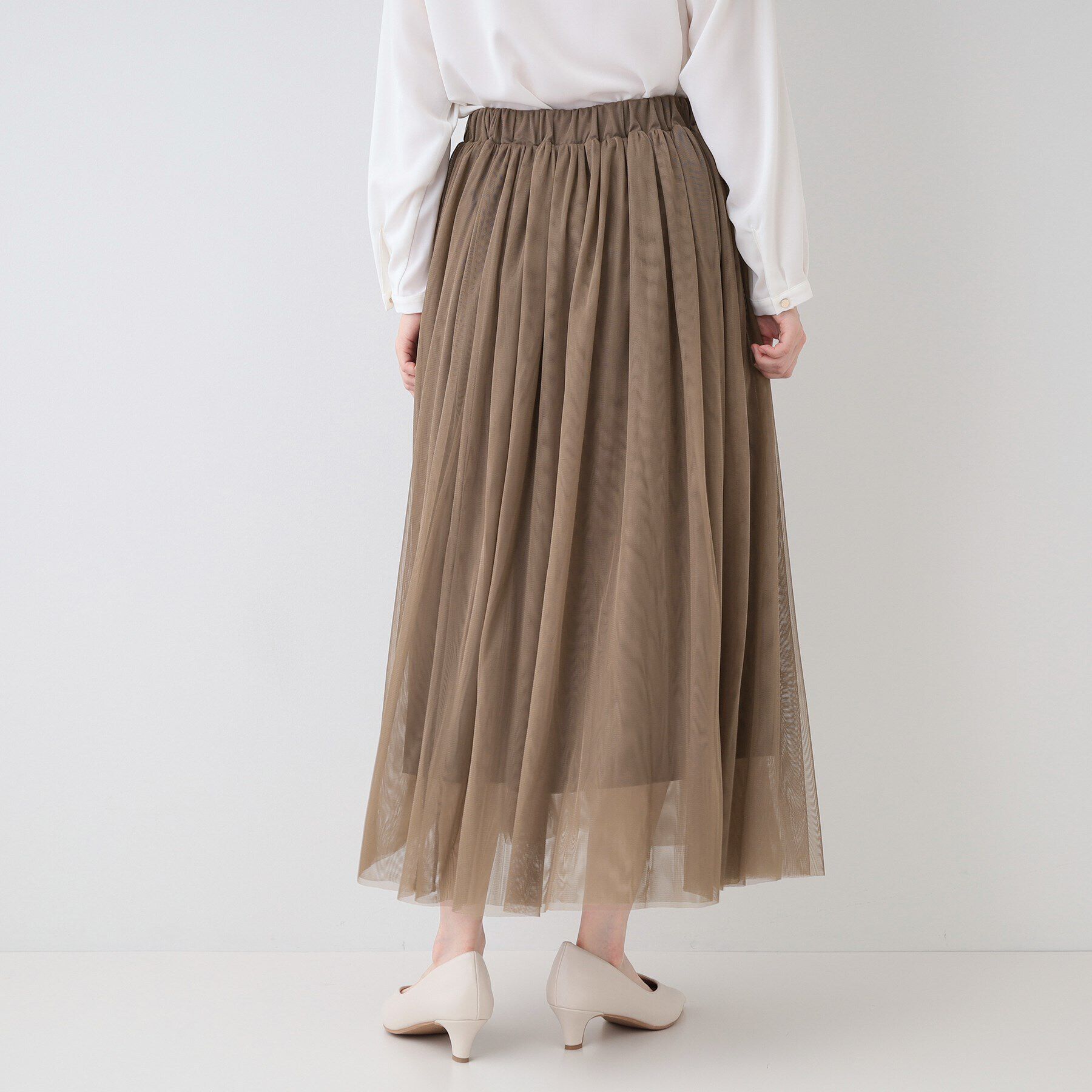 SHOO･LA･RUE「【セレモニーからデイリーまで】女性らしさあふれる チュールスカート」|スカート|