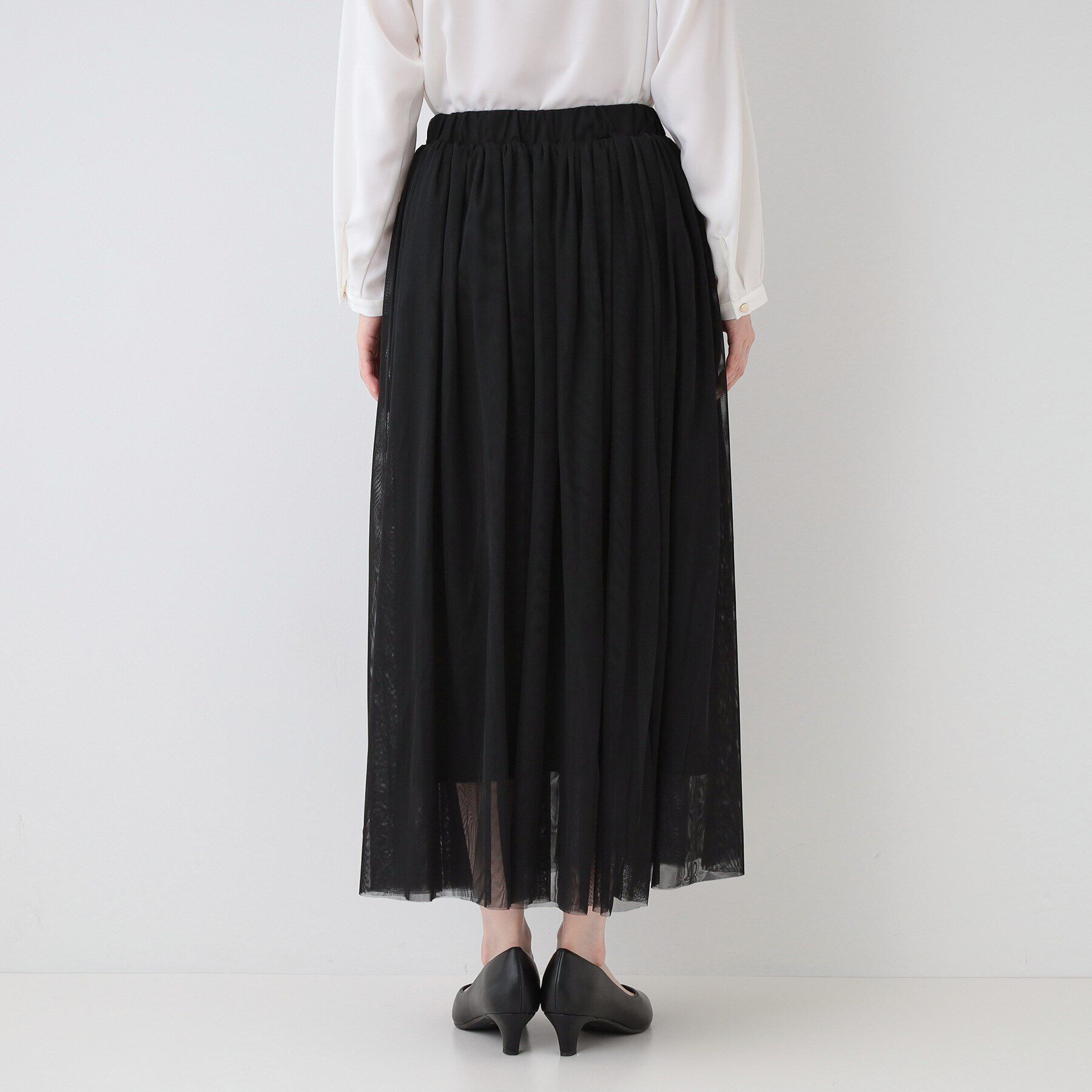 SHOO･LA･RUE「【セレモニーからデイリーまで】女性らしさあふれる チュールスカート」|スカート|