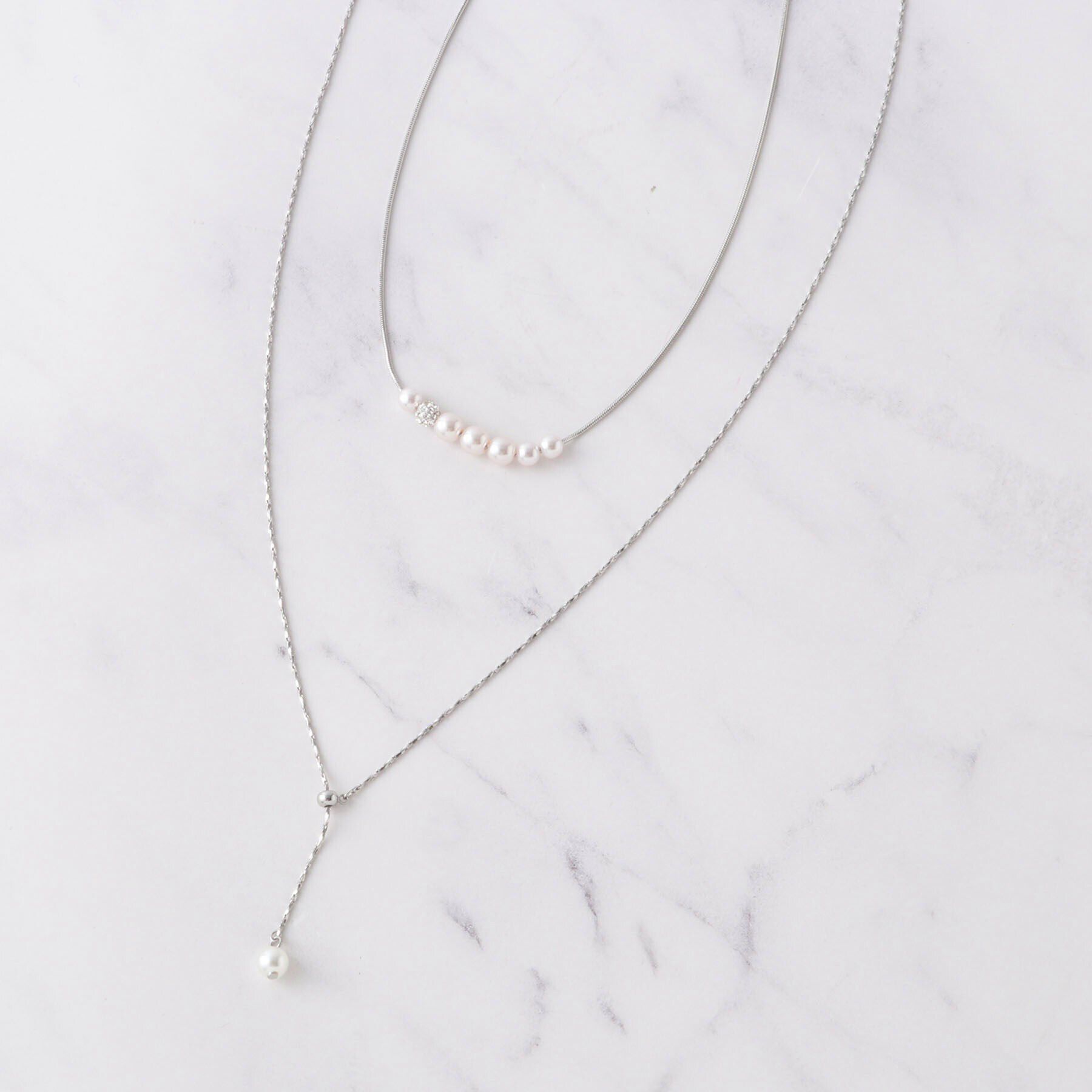 SHOO･LA･RUE「【セレモニー】3WAYネックレス」|ネックレス|シルバー(006)